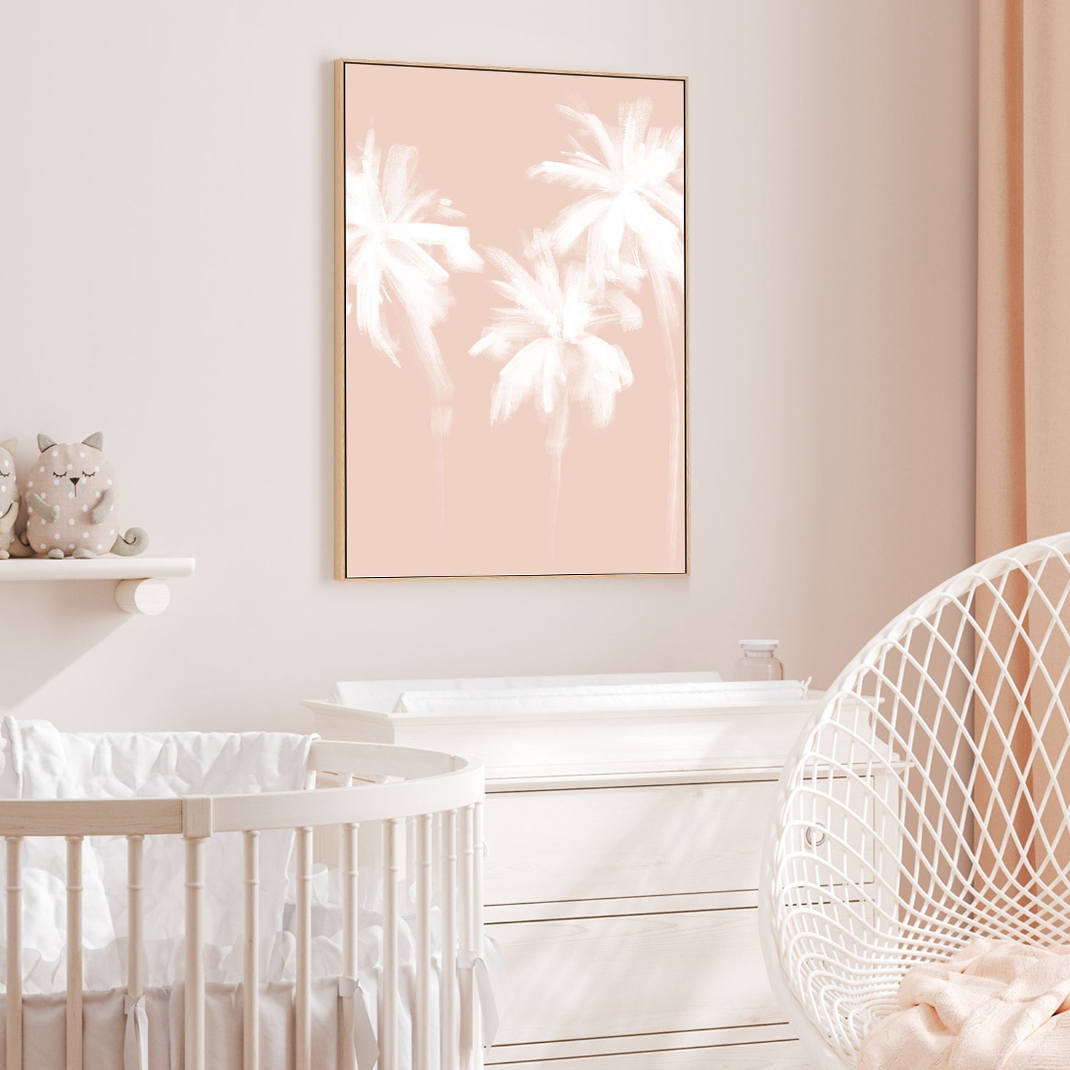 wall-art-print-canvas-poster-framed-Blush and White Palms , By Emily Wood-2