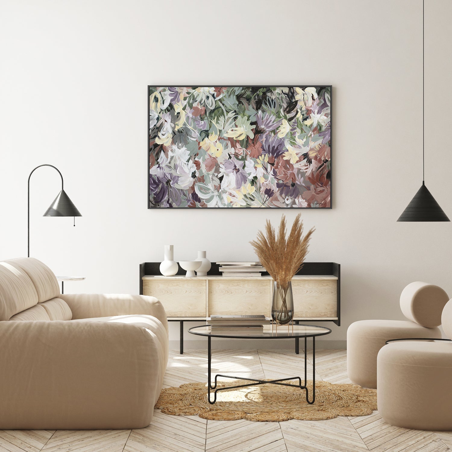 wall-art-print-canvas-poster-framed-Blushing Blooms , By Amber Gittins-7