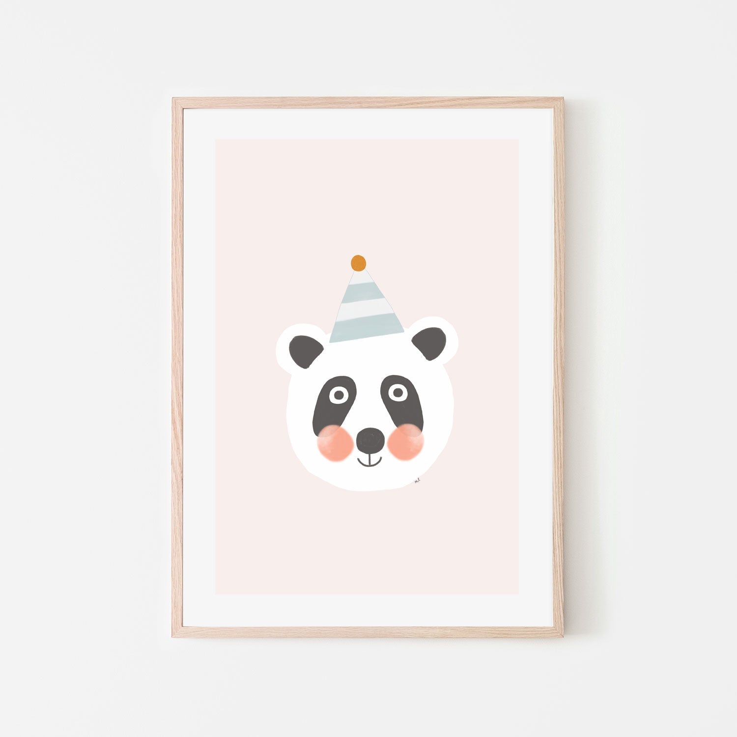 wall-art-print-canvas-poster-framed-Blushing Panda , By Menina Lisboa-6