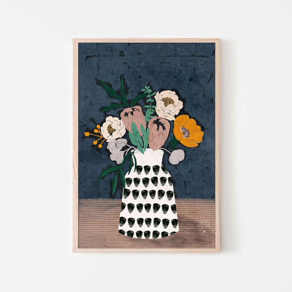 wall-art-print-canvas-poster-framed-Bohemian Floral Bouquet-6