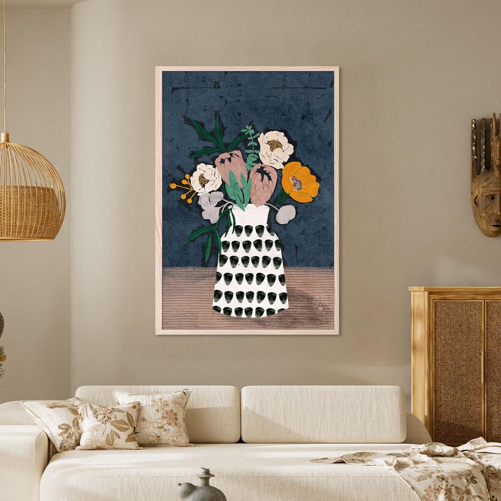 wall-art-print-canvas-poster-framed-Bohemian Floral Bouquet-7