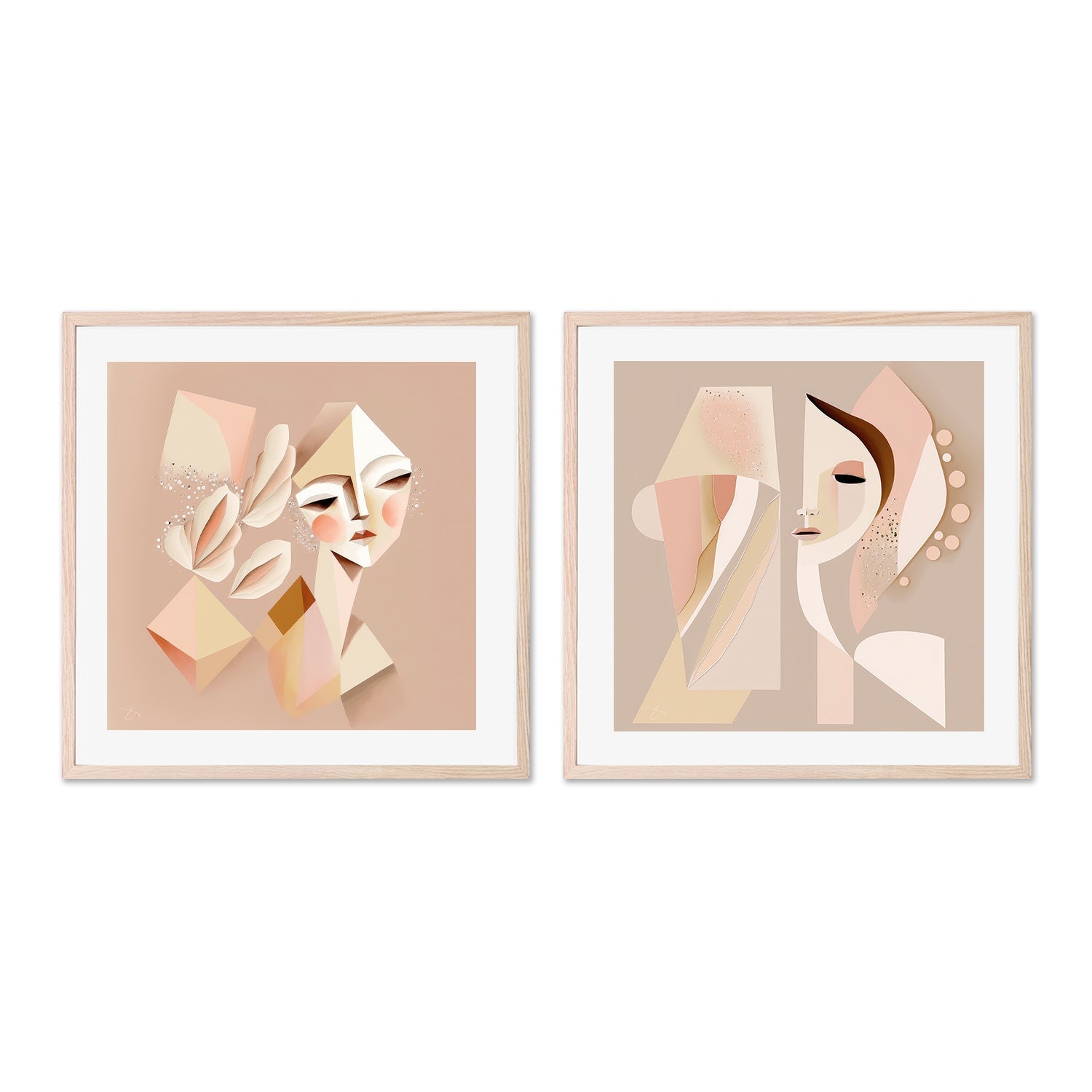 wall-art-print-canvas-poster-framed-Boho Betty, Set Of 2 , By Bella Eve-GIOIA-WALL-ART