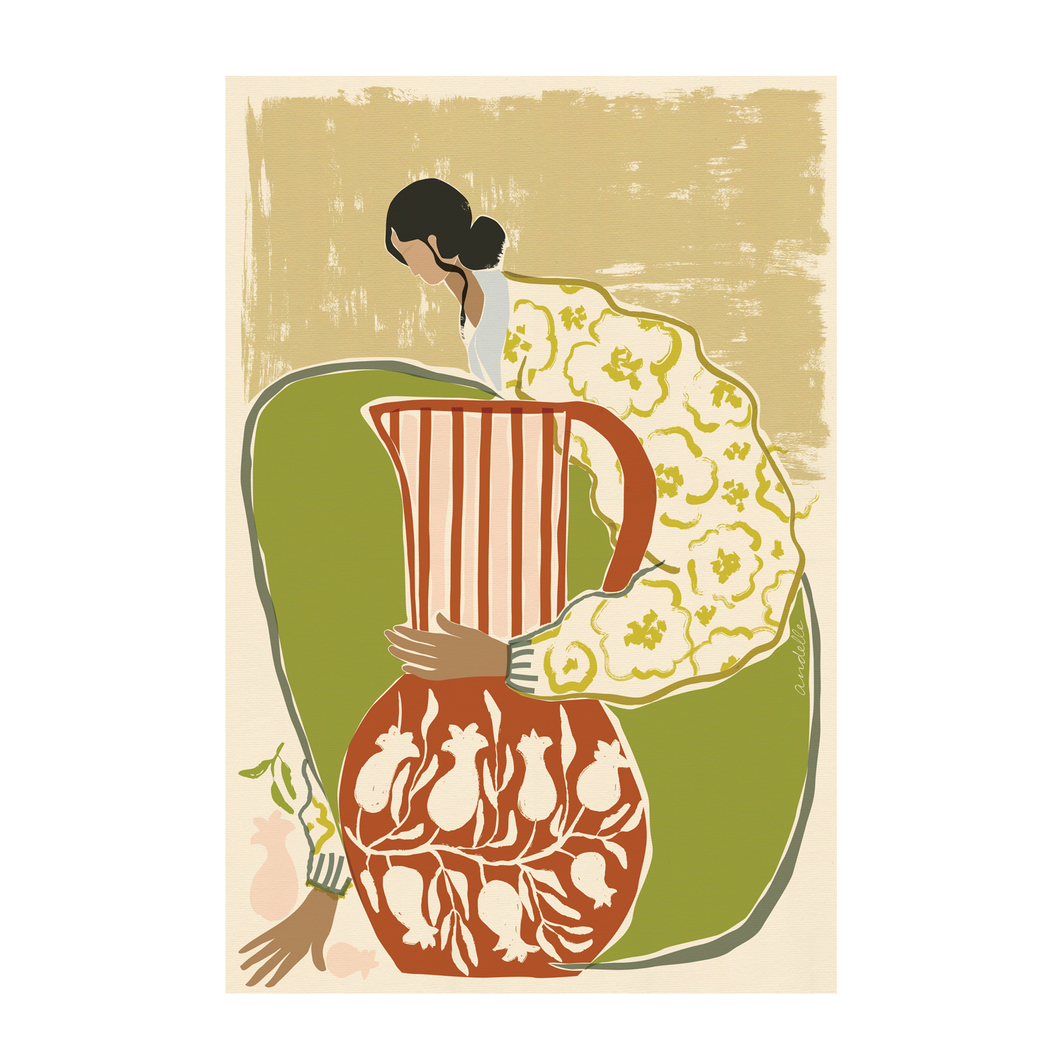 wall-art-print-canvas-poster-framed-Boho Blooms , By Andelle Art-1
