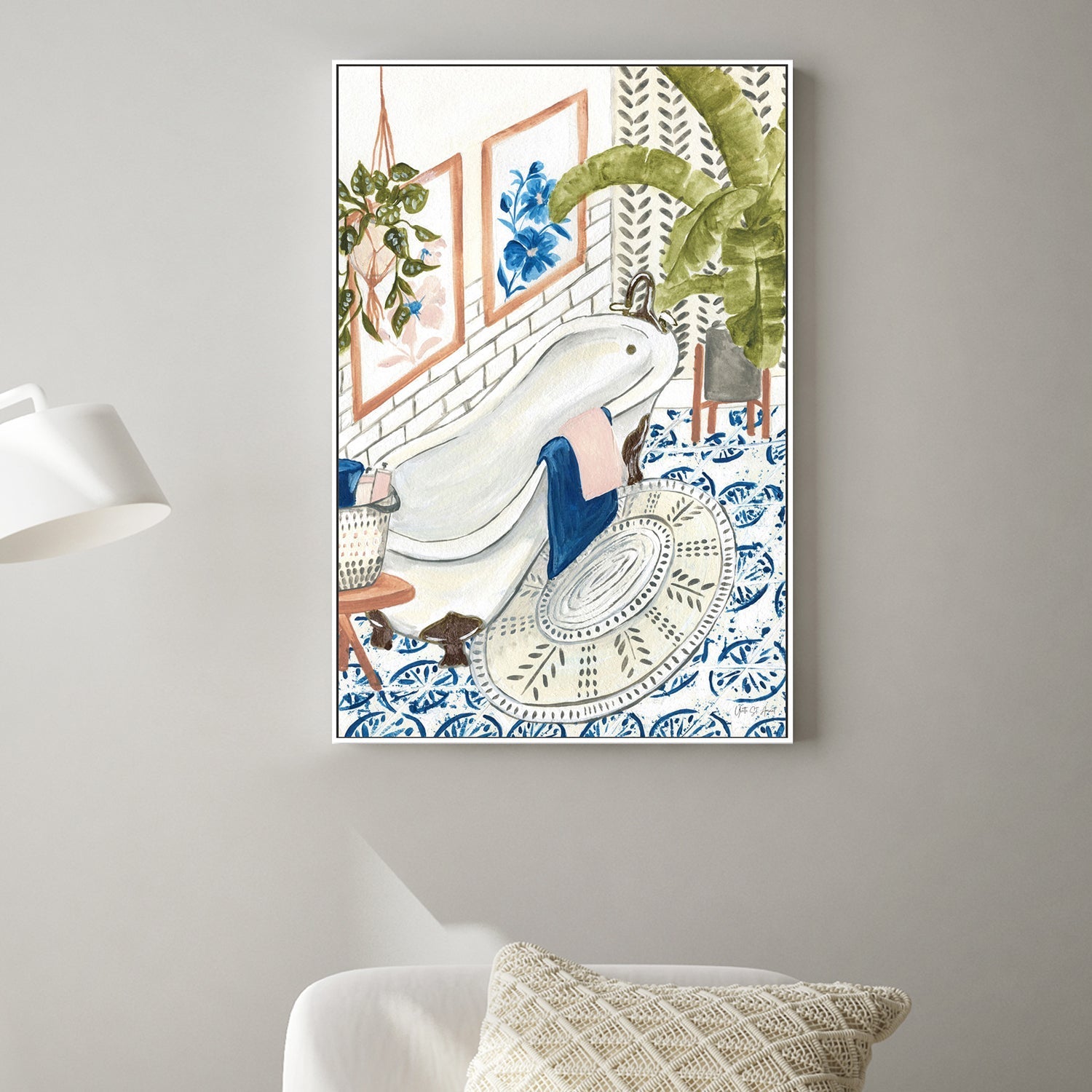 wall-art-print-canvas-poster-framed-Boho Chic Bath, Style A , By Yvette St. Amant-2