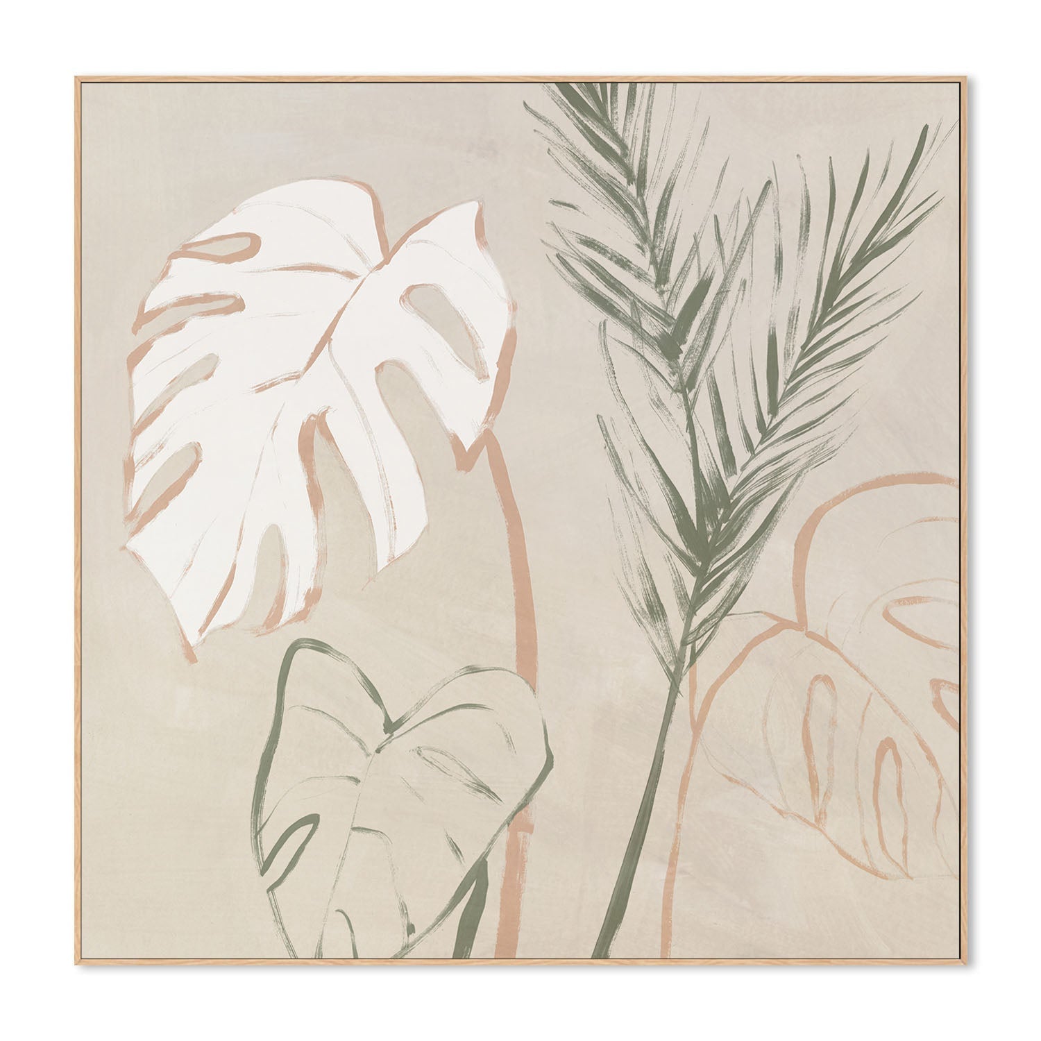 wall-art-print-canvas-poster-framed-Boho Palms, Style A , By Aria K-4