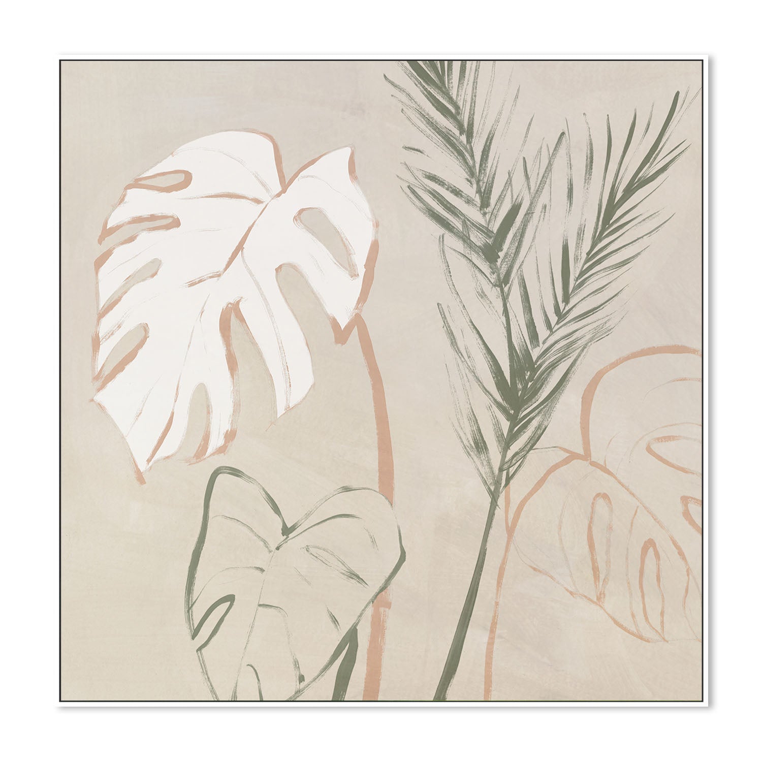 wall-art-print-canvas-poster-framed-Boho Palms, Style A , By Aria K-5