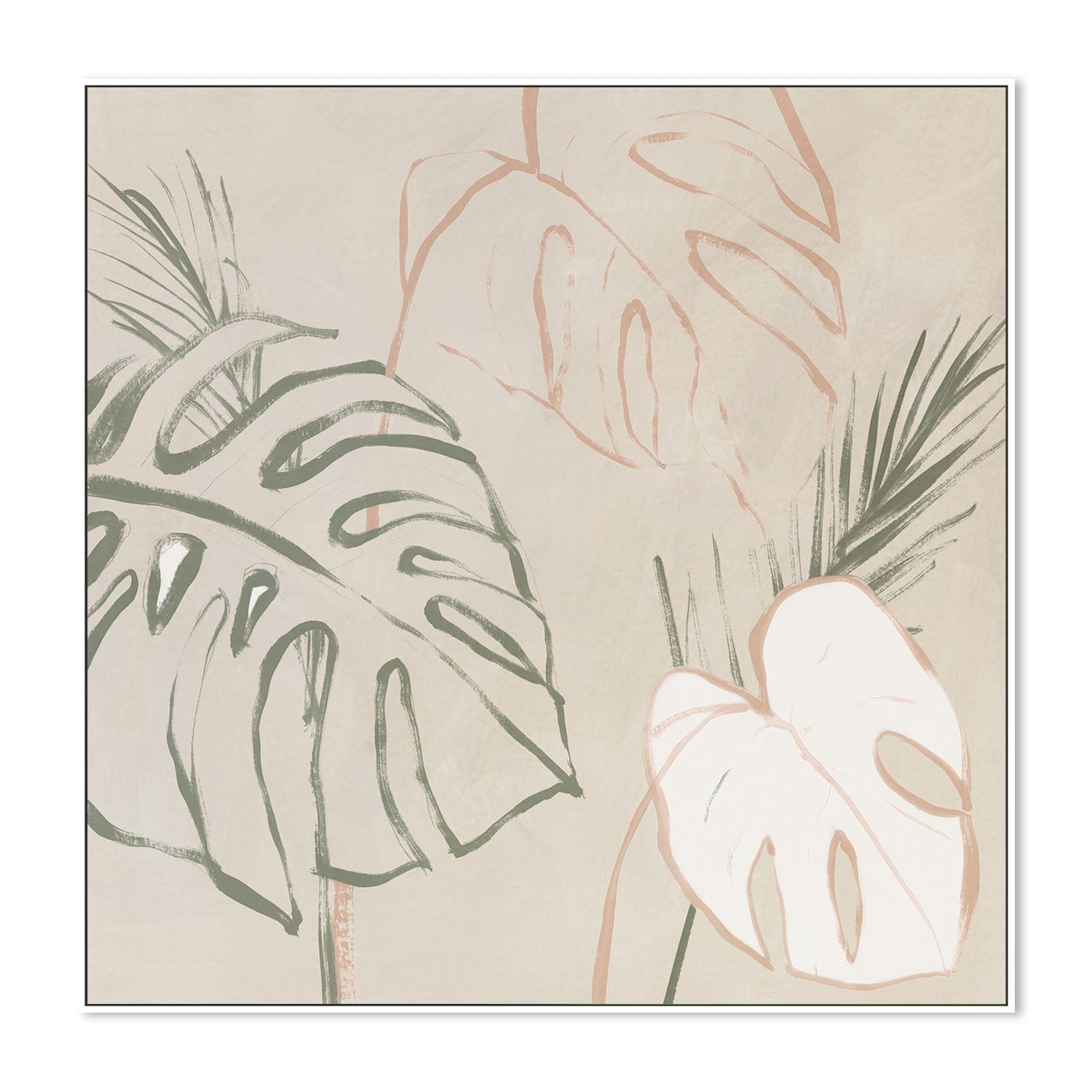 wall-art-print-canvas-poster-framed-Boho Palms, Style B , By Aria K-5