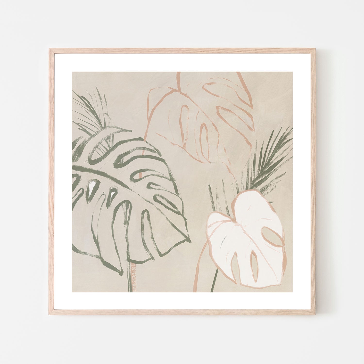 wall-art-print-canvas-poster-framed-Boho Palms, Style B , By Aria K-6