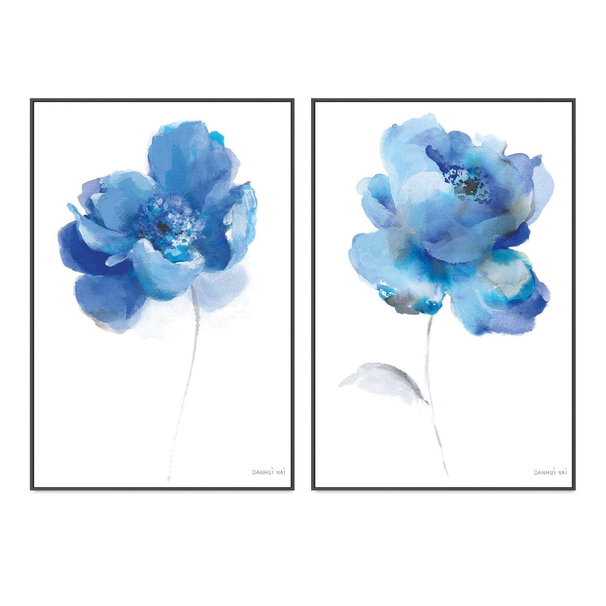 wall-art-print-canvas-poster-framed-Bold Blooming, Style A & B, Set of 2-by-Danhui Nai-Gioia Wall Art