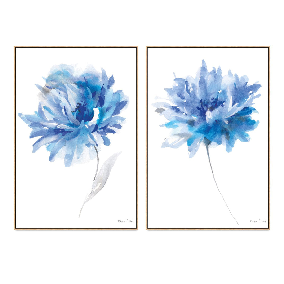 wall-art-print-canvas-poster-framed-Bold Blooming, Style C & D, Set of 2-by-Danhui Nai-Gioia Wall Art