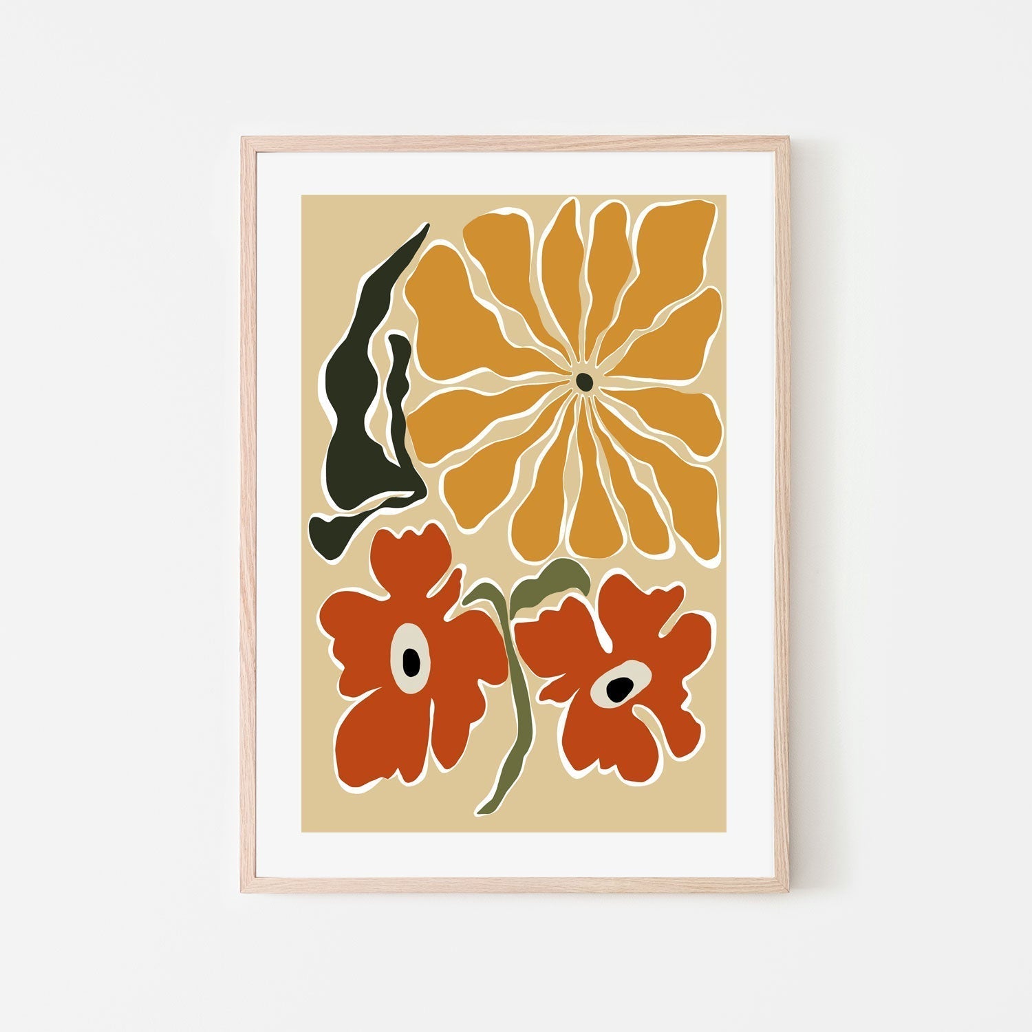 wall-art-print-canvas-poster-framed-Bold Garden From 70s , By Miho Art Studio , By Miho Art Studio-6