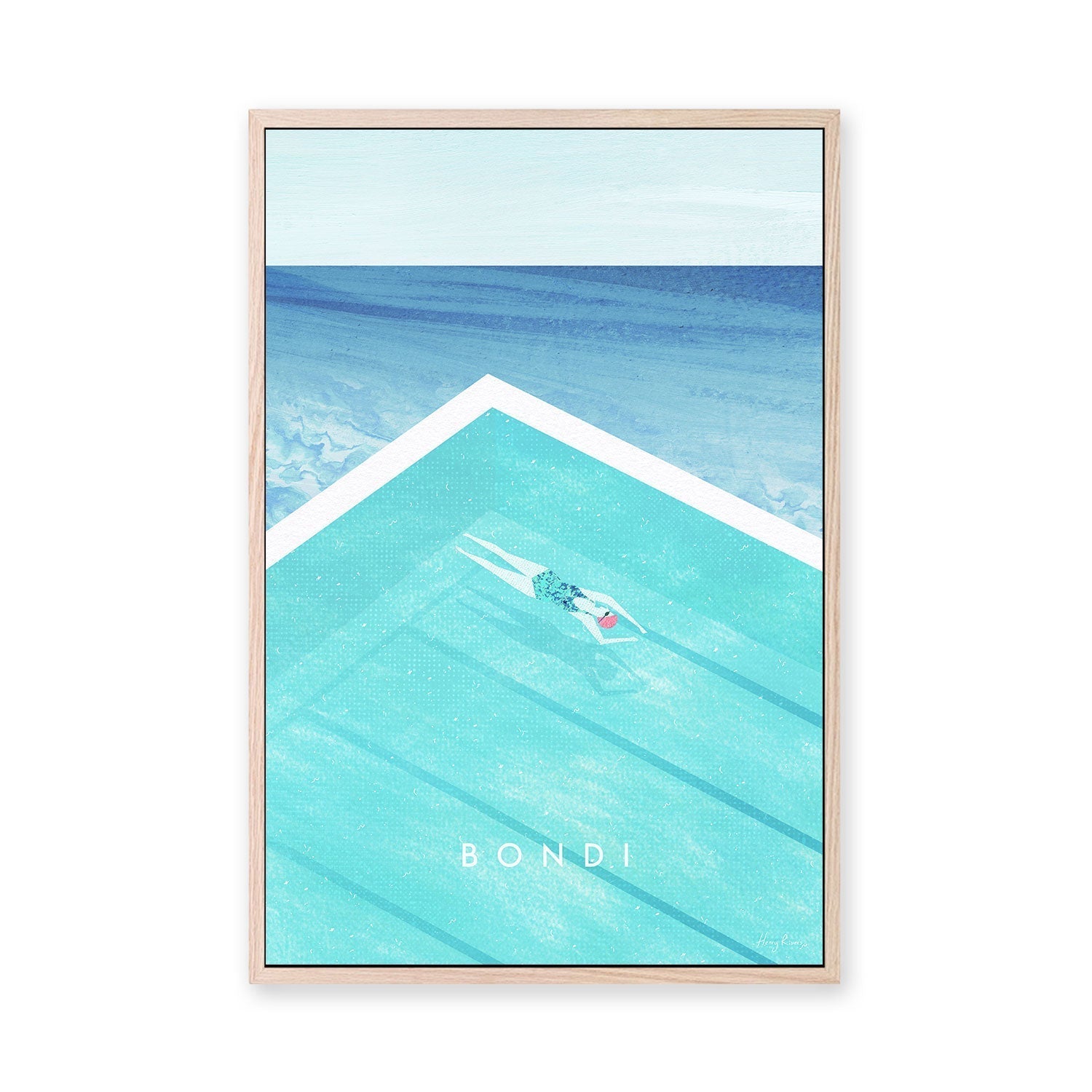 wall-art-print-canvas-poster-framed-Bondi , By Henry Rivers-GIOIA-WALL-ART