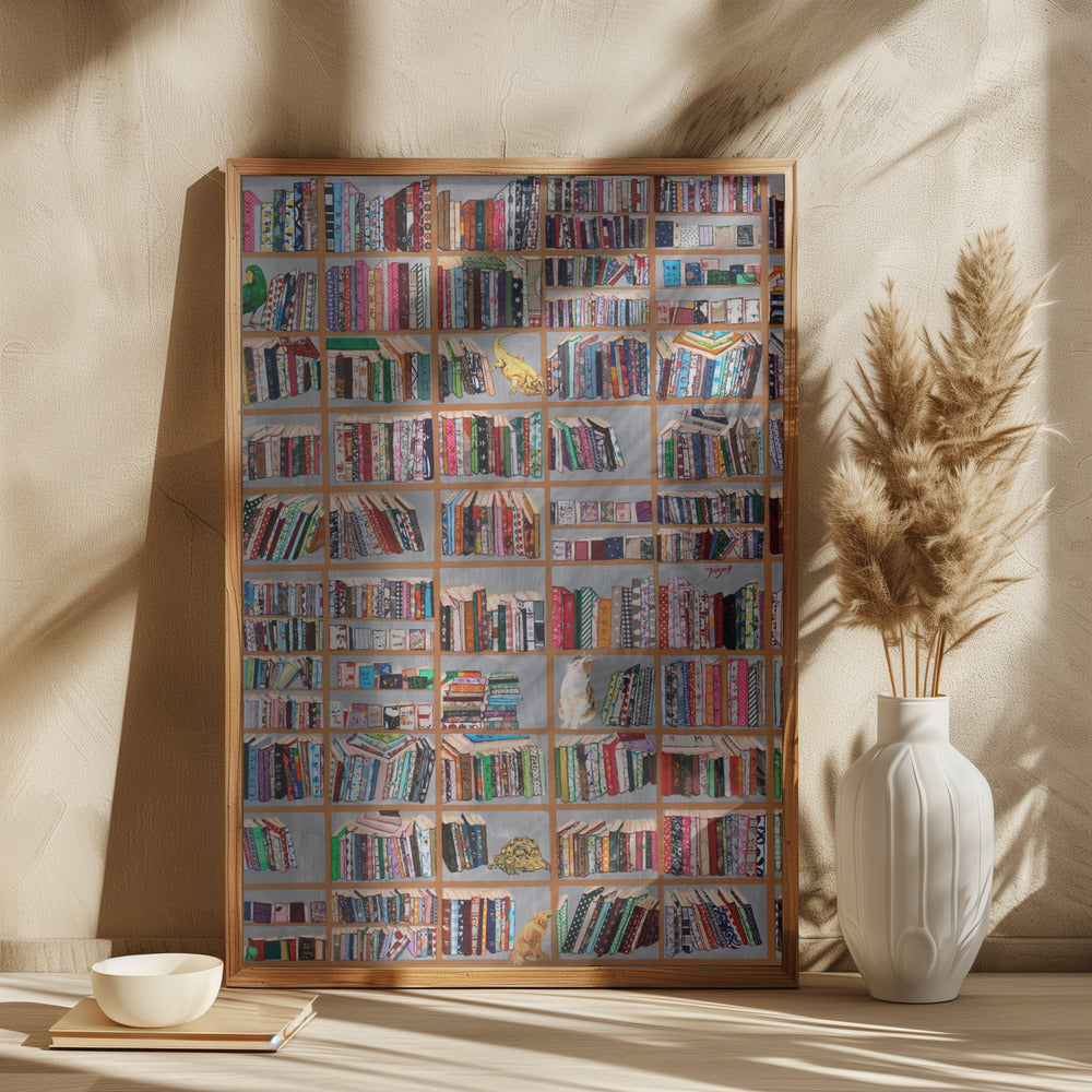 wall-art-print-canvas-poster-framed-Book Cafe , By Jukyong Park-2