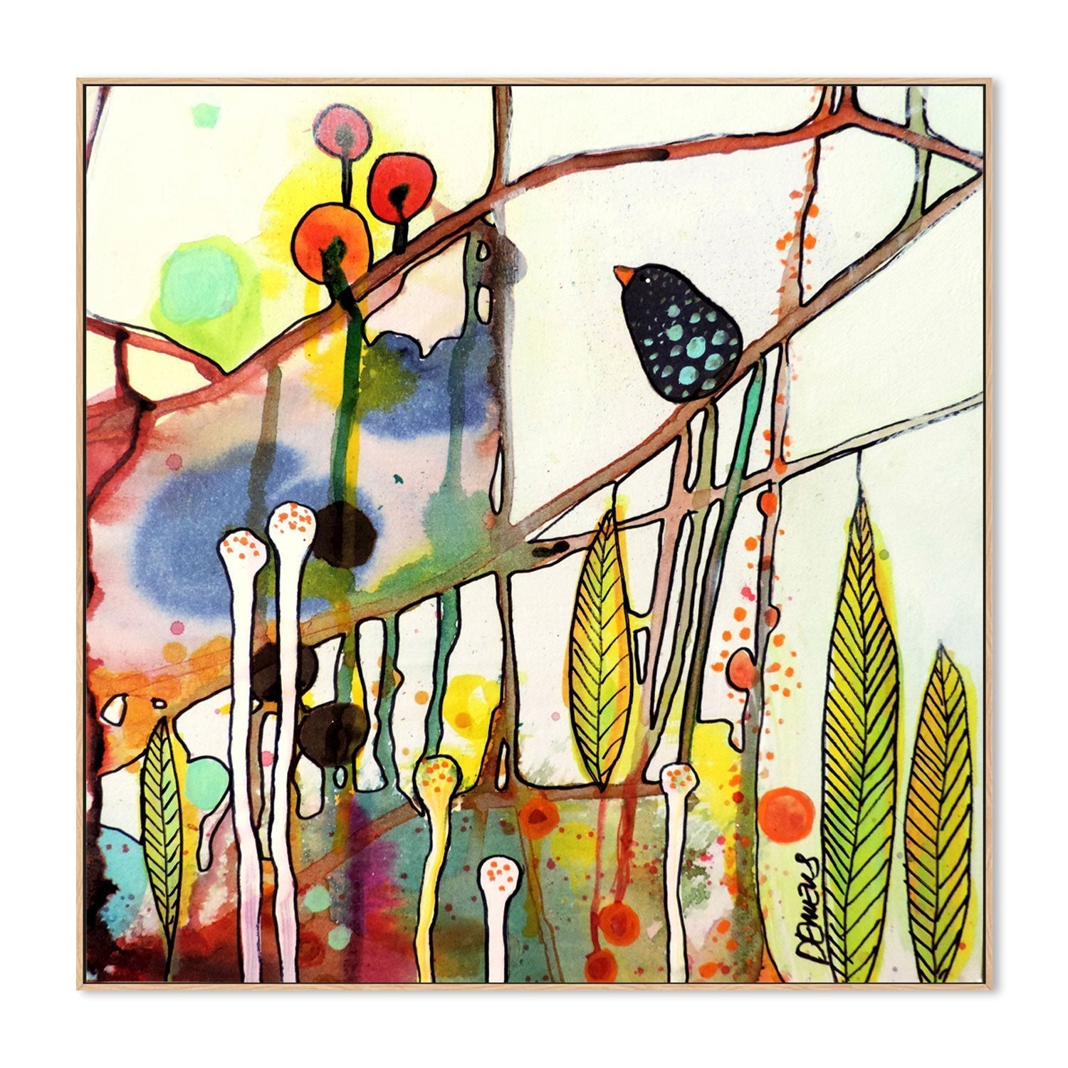 wall-art-print-canvas-poster-framed-Botanical Bliss-GIOIA-WALL-ART