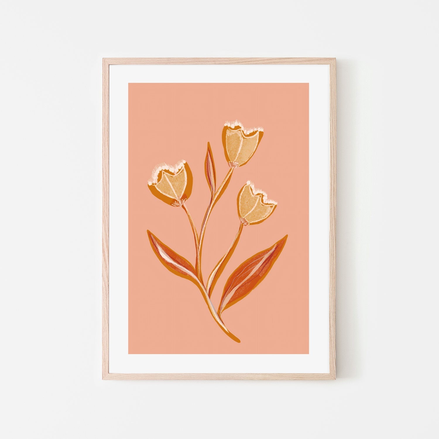 wall-art-print-canvas-poster-framed-Botanical Floral Peach, Style B , By Hope Bainbridge-6