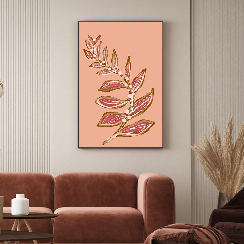 wall-art-print-canvas-poster-framed-Botanical Floral Peach, Style C , By Hope Bainbridge-2