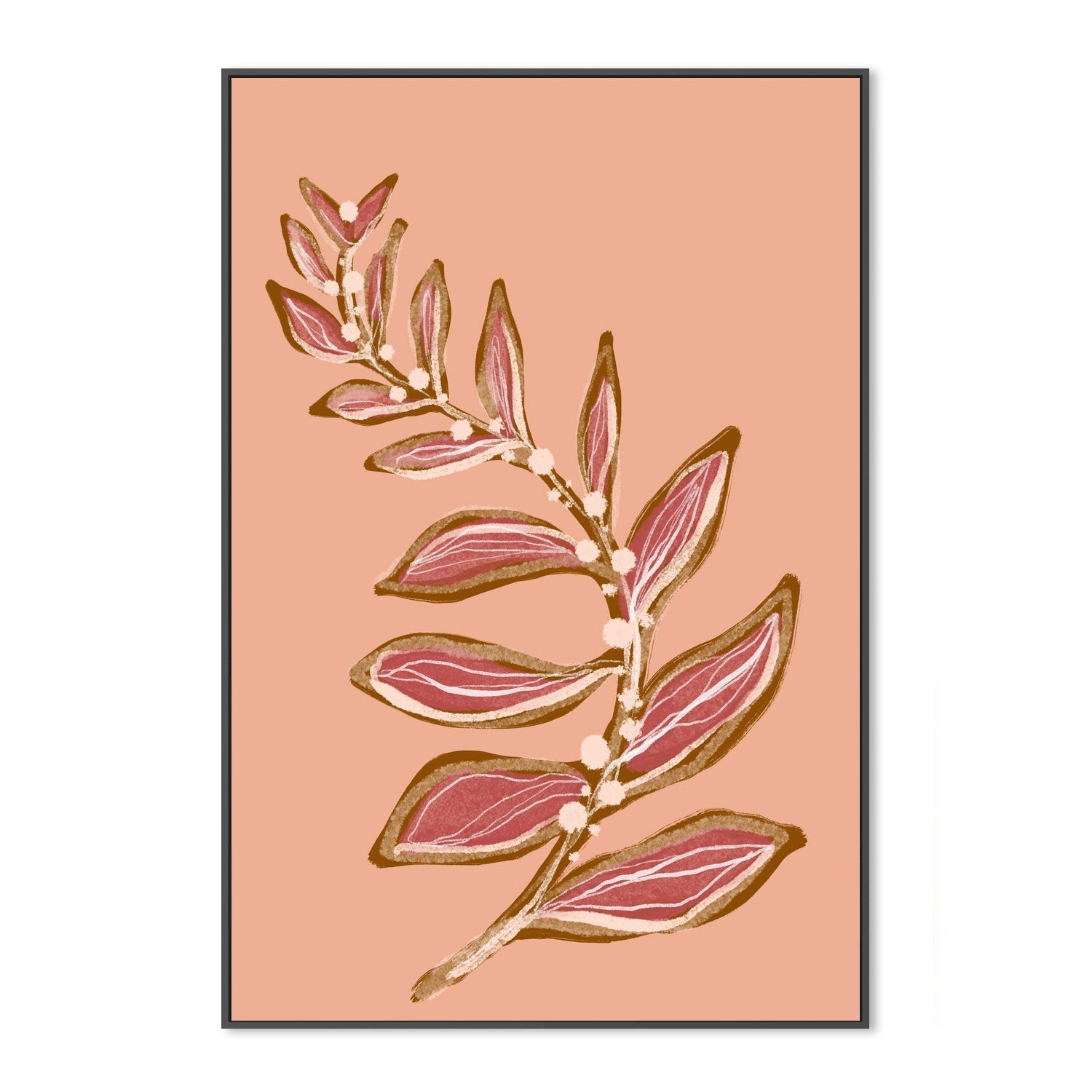 wall-art-print-canvas-poster-framed-Botanical Floral Peach, Style C , By Hope Bainbridge-3