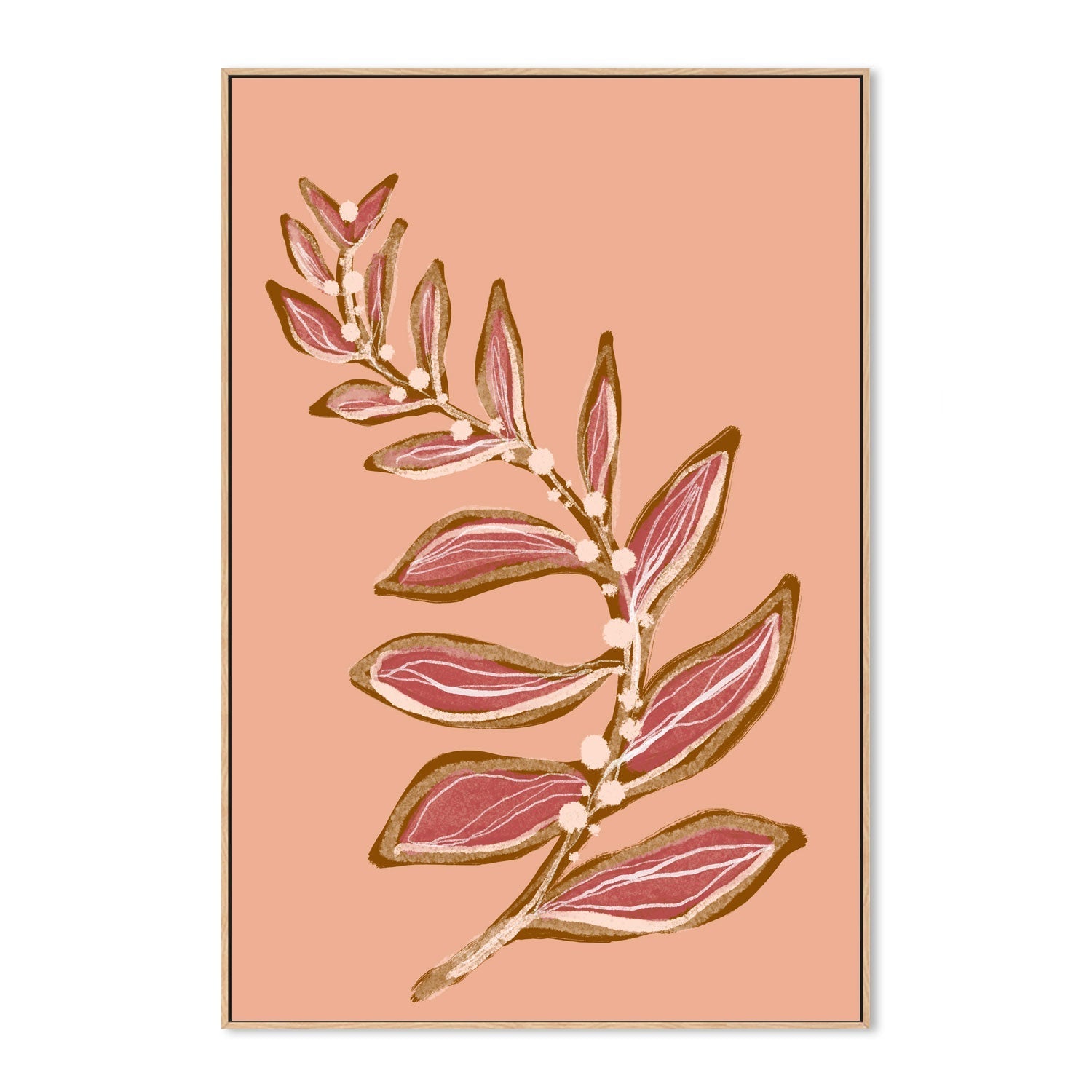 wall-art-print-canvas-poster-framed-Botanical Floral Peach, Style C , By Hope Bainbridge-4