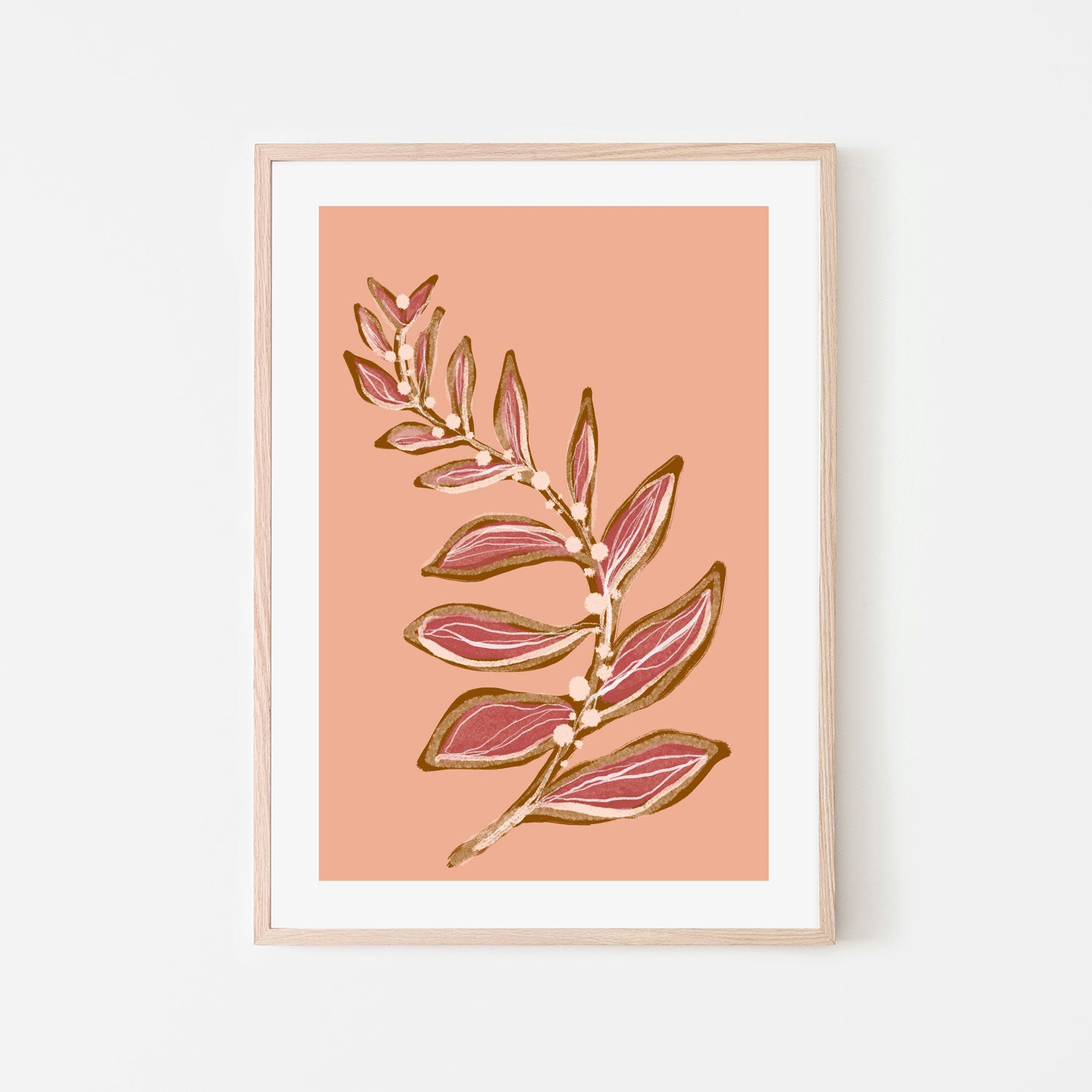 wall-art-print-canvas-poster-framed-Botanical Floral Peach, Style C , By Hope Bainbridge-6