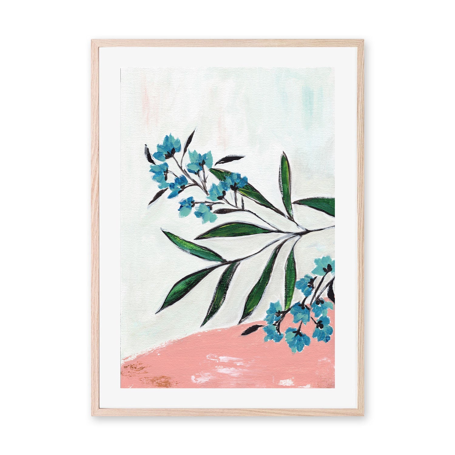 wall-art-print-canvas-poster-framed-Botanical Harmony, Style C , By Nikita Jariwala-GIOIA-WALL-ART
