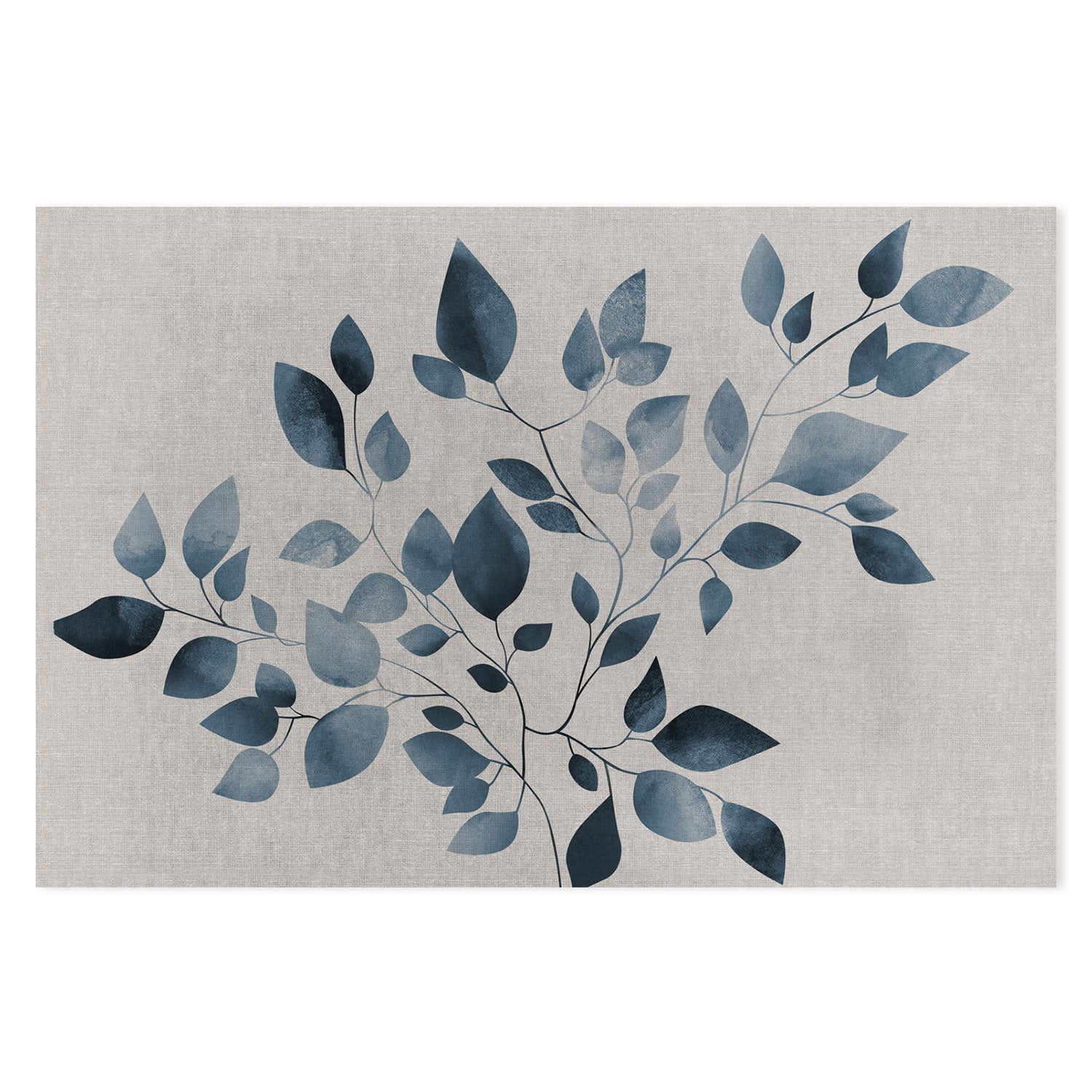 wall-art-print-canvas-poster-framed-Botanical Single Blue-by-Dear Musketeer Studio-Gioia Wall Art