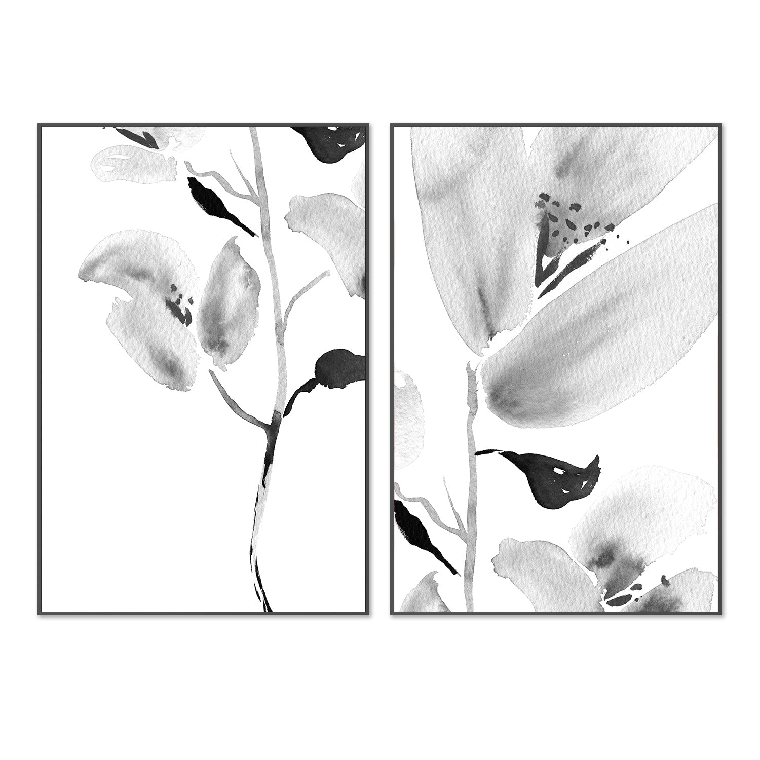 wall-art-print-canvas-poster-framed-Botanical, Style A & B, Set Of 2 , By Danushka Abeygoda-3