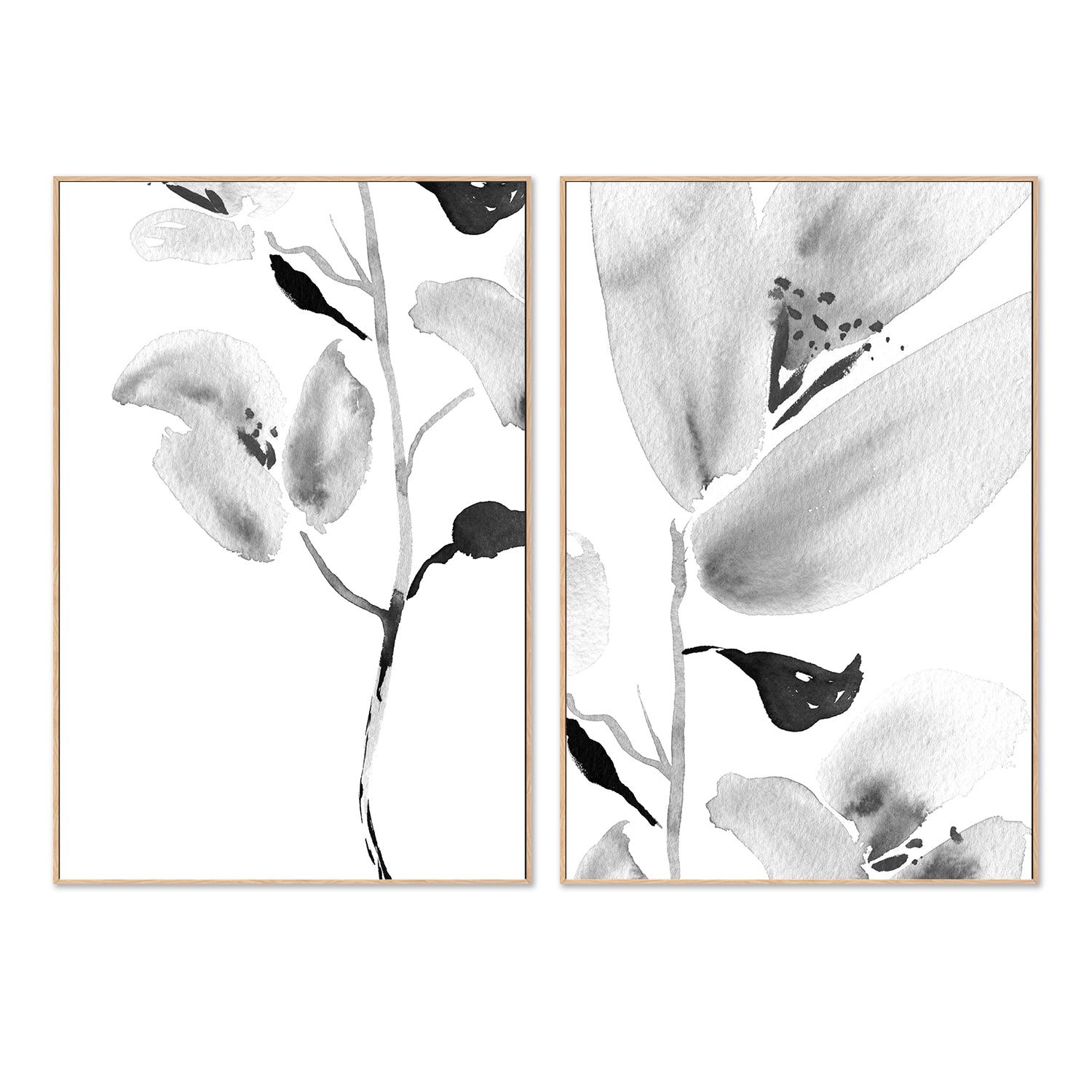 wall-art-print-canvas-poster-framed-Botanical, Style A & B, Set Of 2 , By Danushka Abeygoda-4