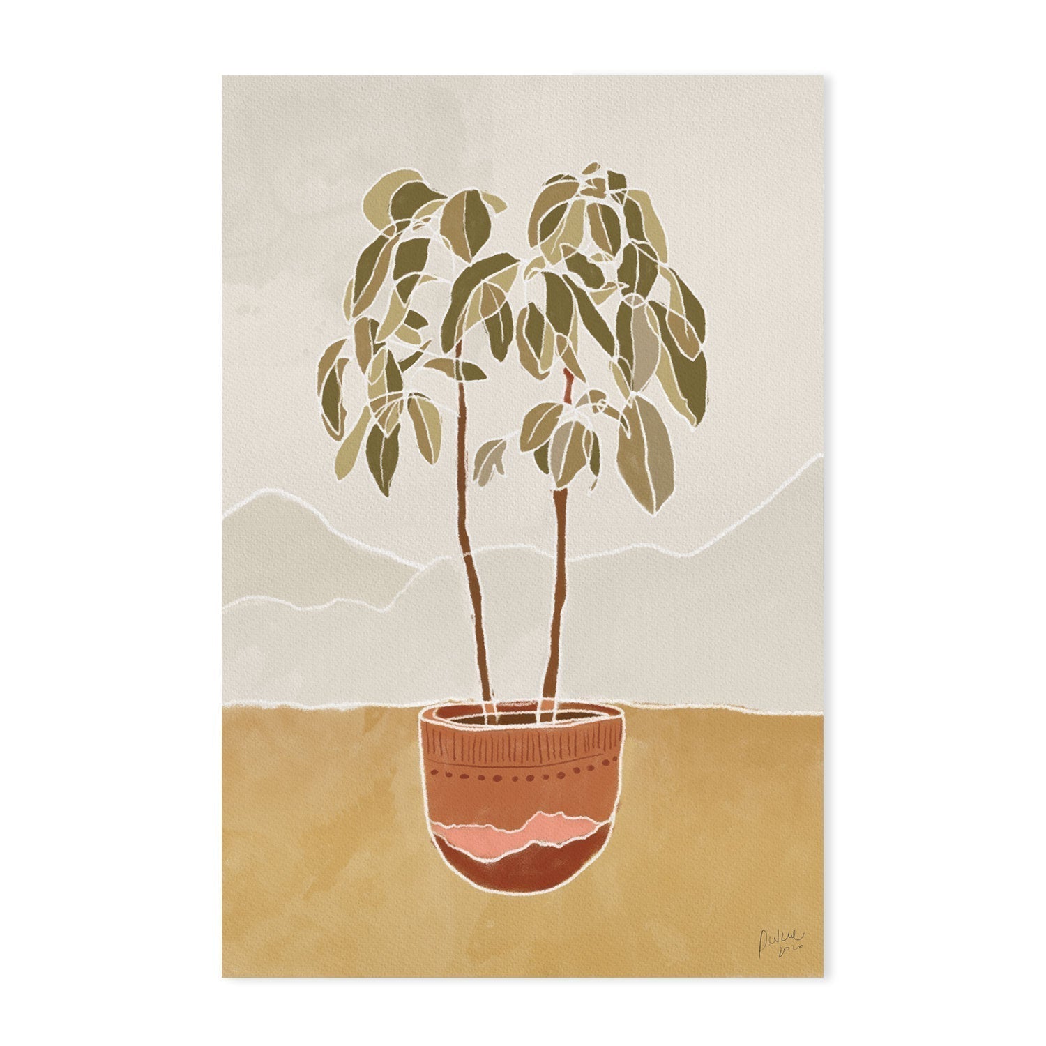 wall-art-print-canvas-poster-framed-Botanics Abstract, Style C-by-Junia Kall-Gioia Wall Art