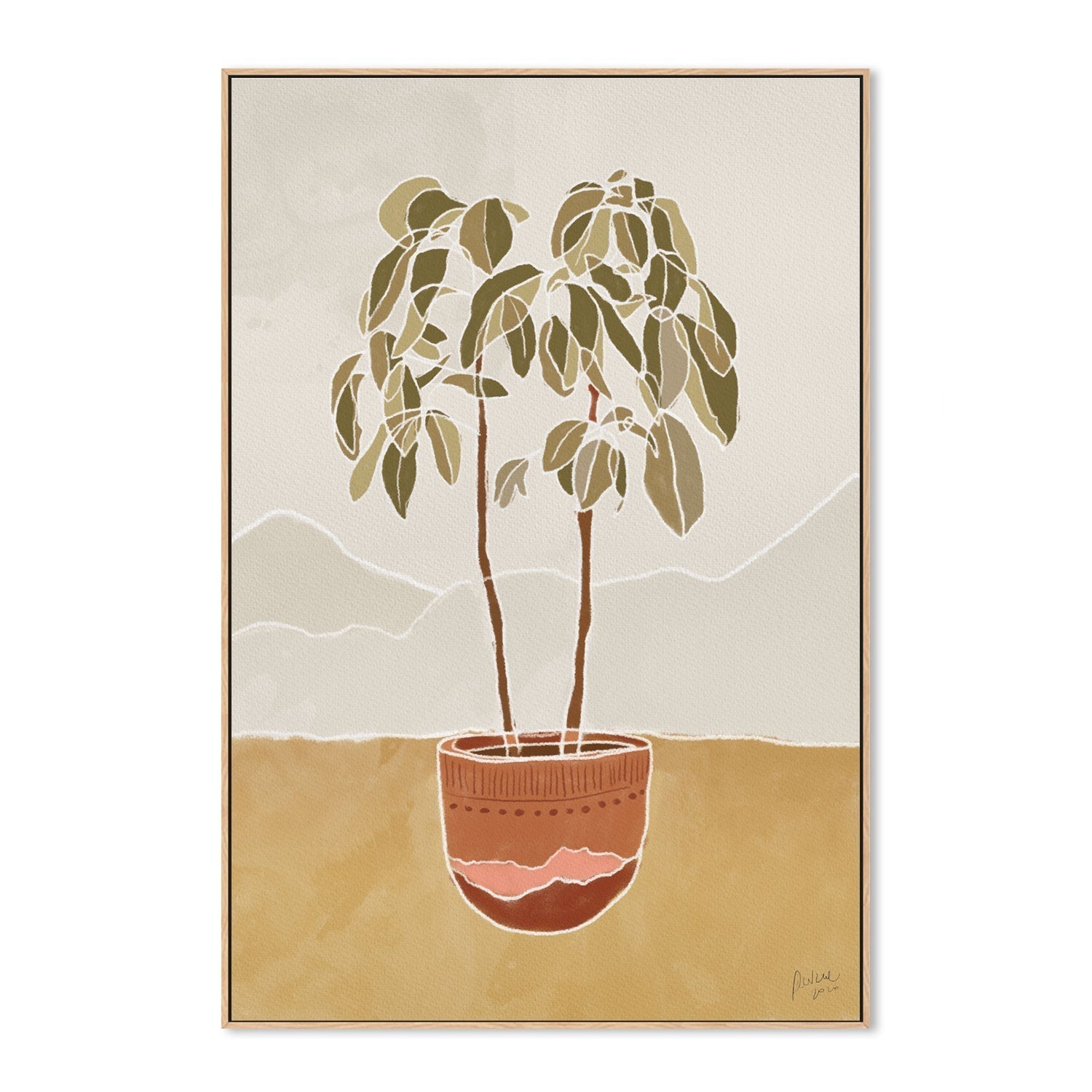 wall-art-print-canvas-poster-framed-Botanics Abstract, Style C-by-Junia Kall-Gioia Wall Art