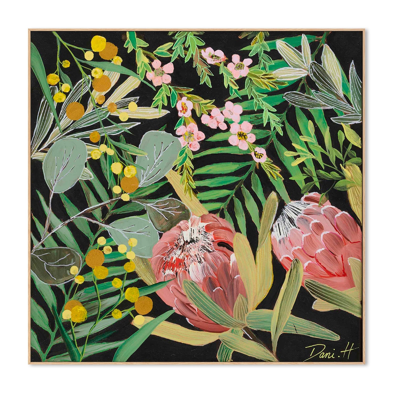 wall-art-print-canvas-poster-framed-Bouquet, Style D-4