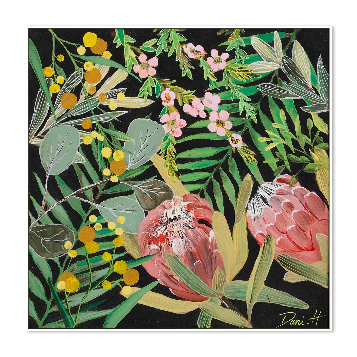 wall-art-print-canvas-poster-framed-Bouquet, Style D-5