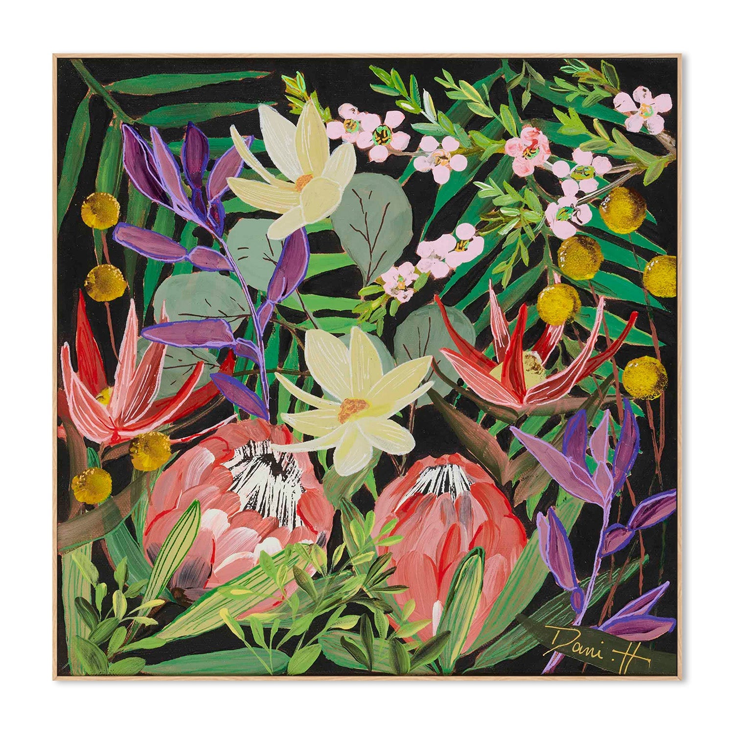 wall-art-print-canvas-poster-framed-Bouquet, Style E-4