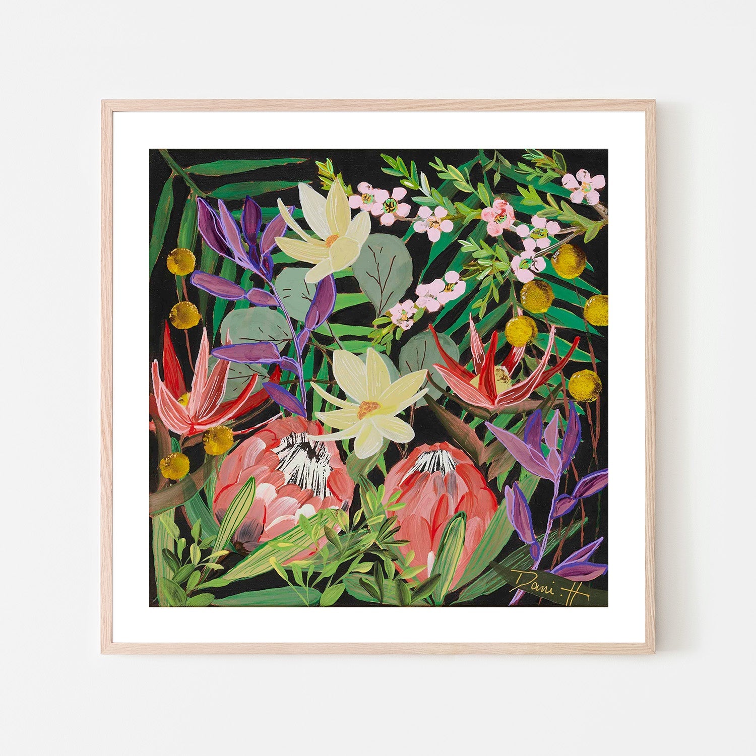 wall-art-print-canvas-poster-framed-Bouquet, Style E-6
