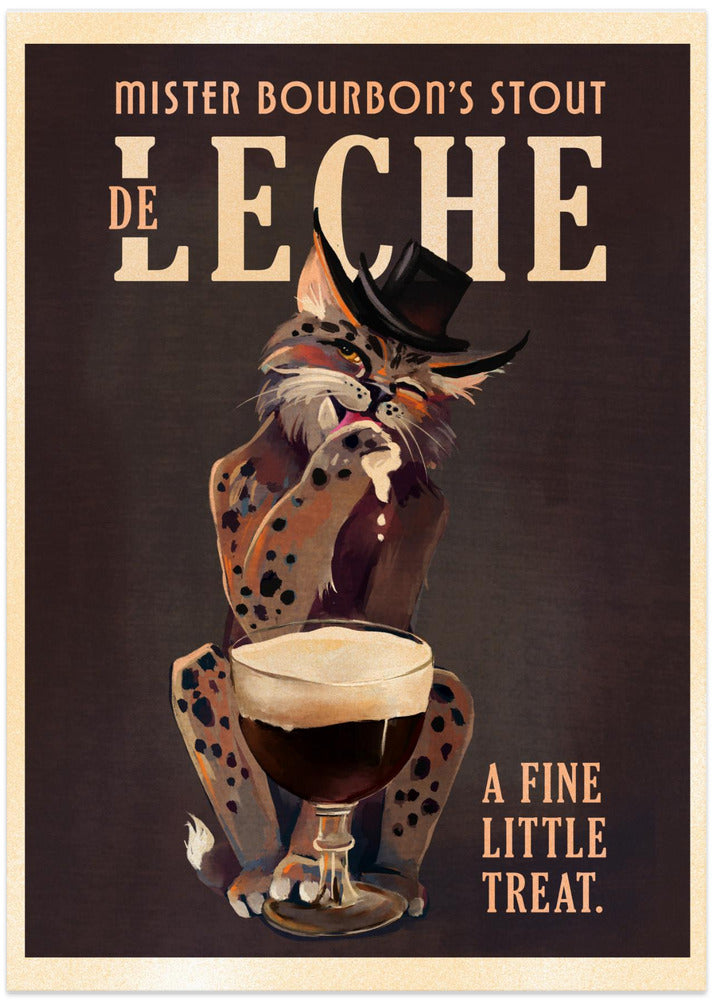 wall-art-print-canvas-poster-framed-Bourbon De Leche Guinness Style Cat Art , By Brett Gramse-11