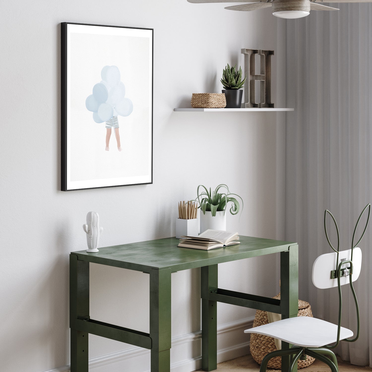 wall-art-print-canvas-poster-framed-Boy with Blue Balloons , By Leah Straatsma-7