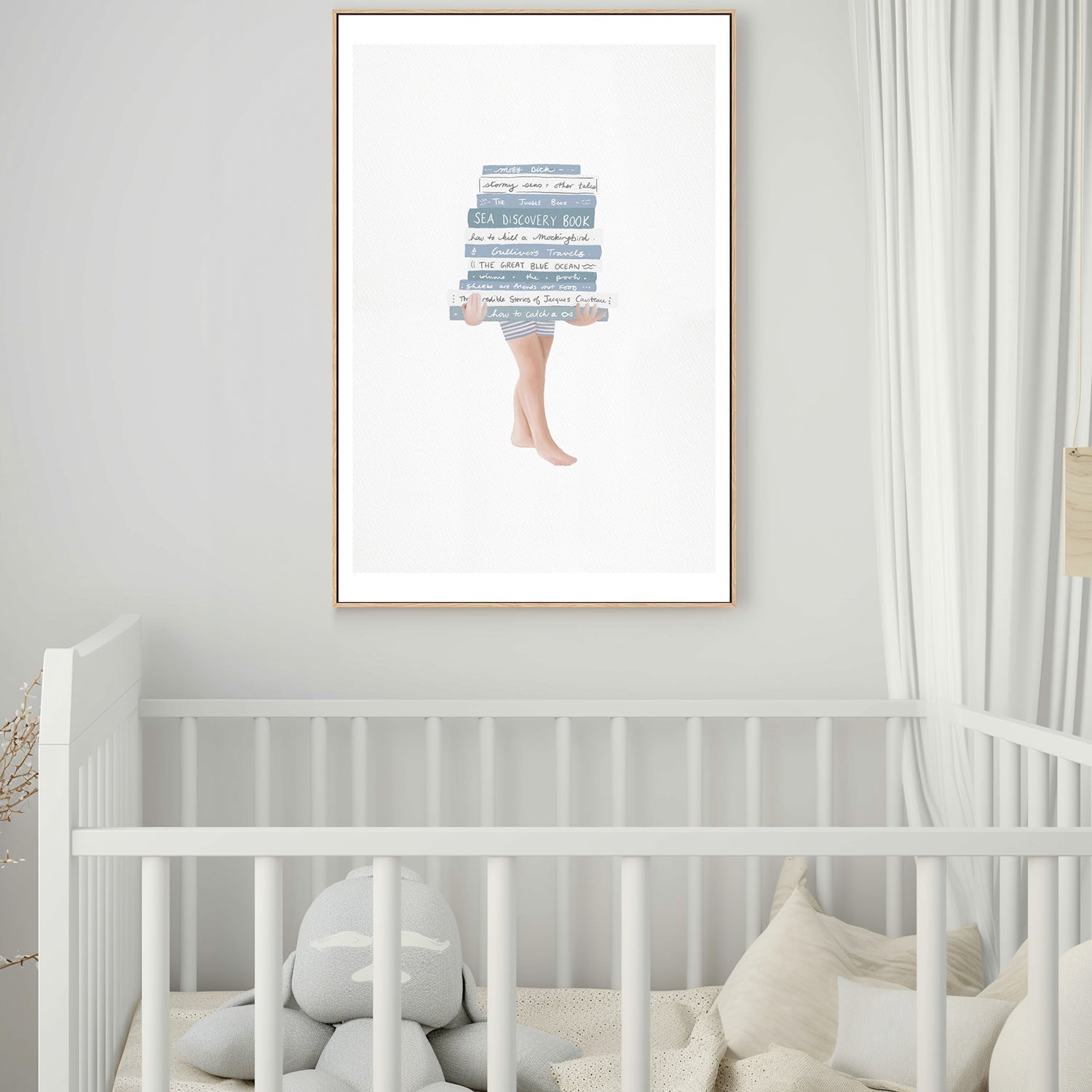 wall-art-print-canvas-poster-framed-Boy With Books , By Leah Straatsma-2
