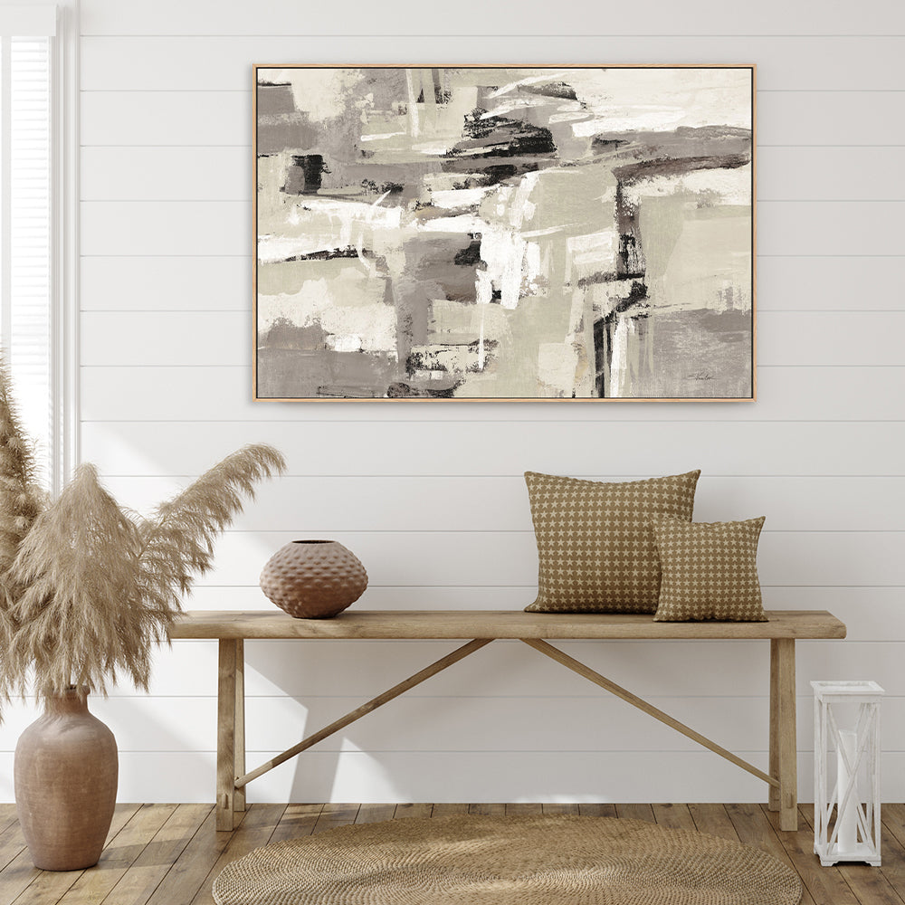 wall-art-print-canvas-poster-framed-Brick Wall Neutral-by-Silvia Vassileva-Gioia Wall Art