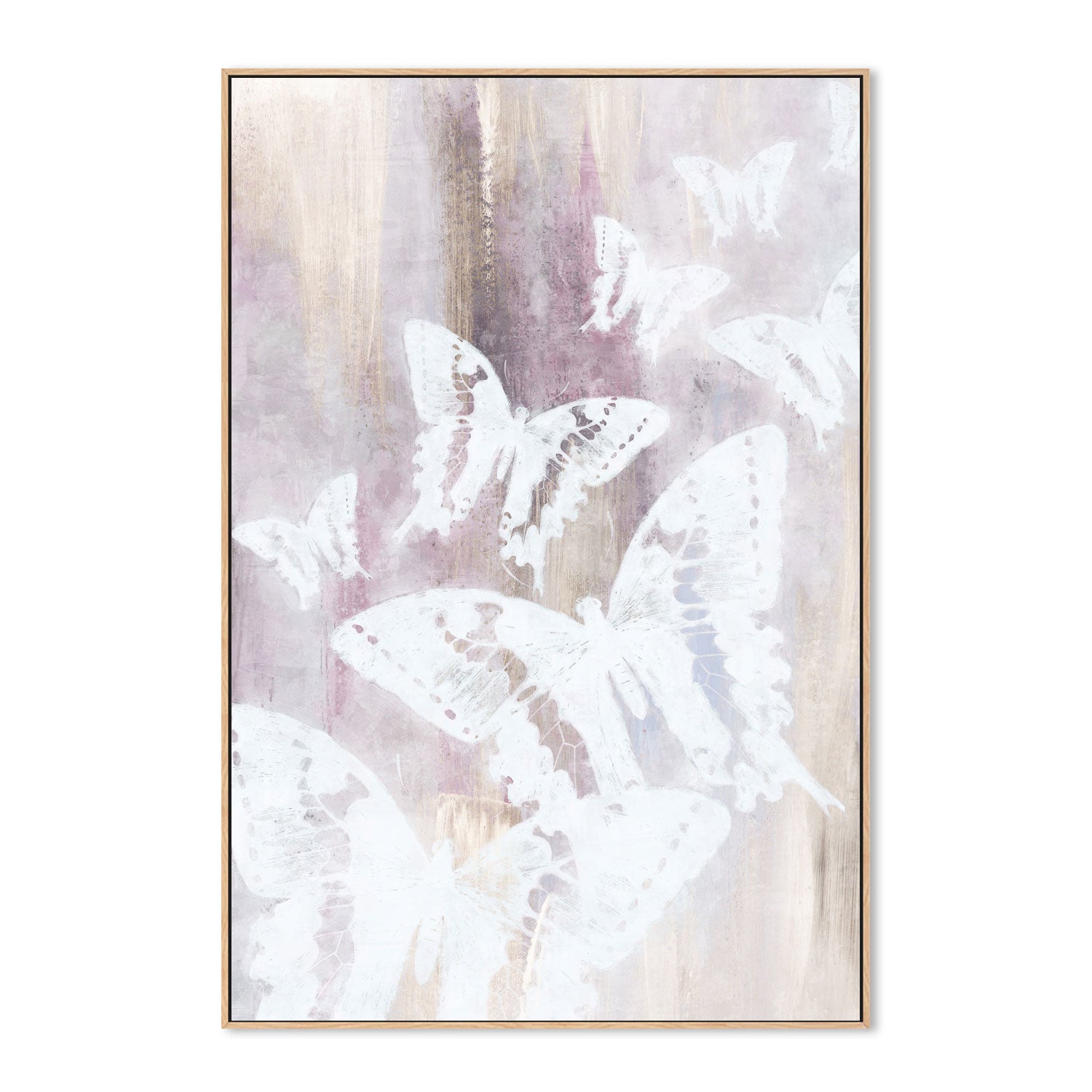 wall-art-print-canvas-poster-framed-Bright White Butterflies, Style B , By Nina Blue-4