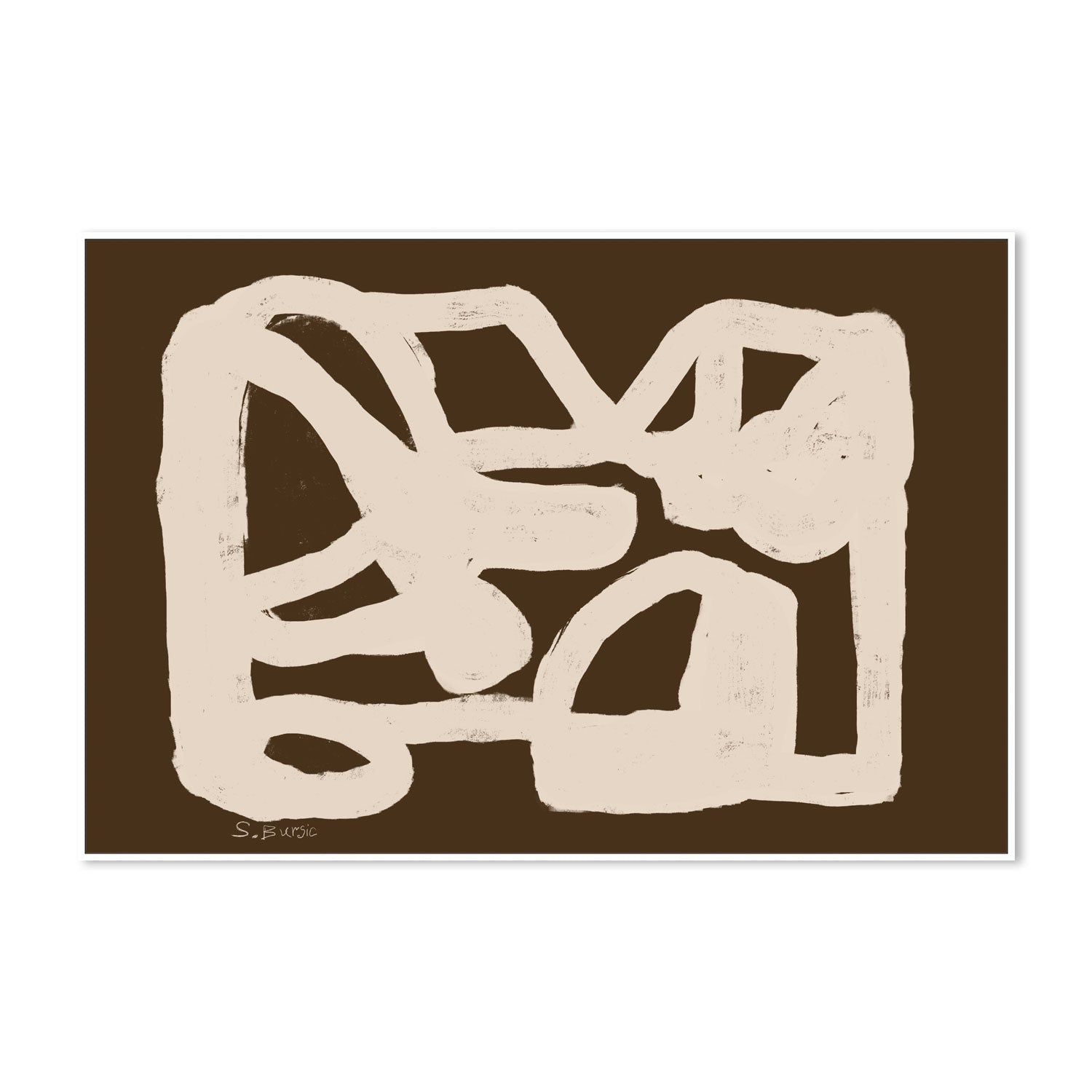 wall-art-print-canvas-poster-framed-Brown Abstract , By Emily Wood-5