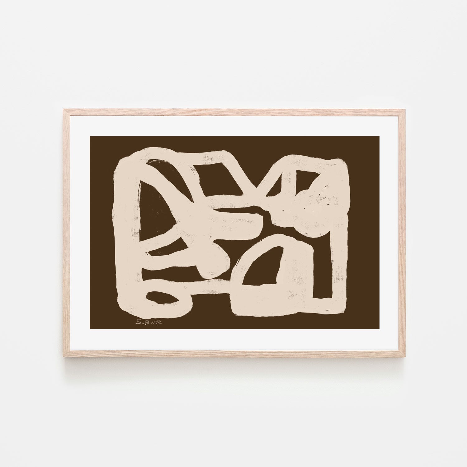 wall-art-print-canvas-poster-framed-Brown Abstract , By Emily Wood-6