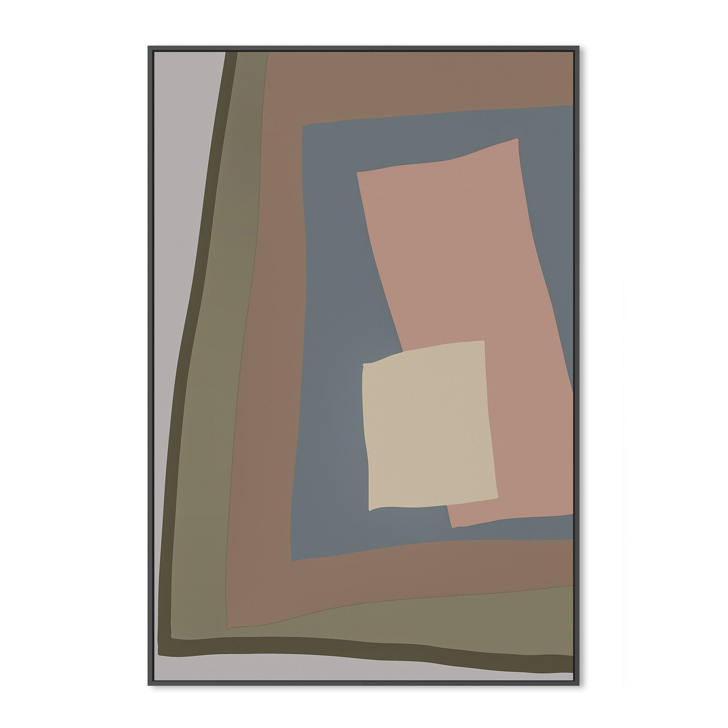 wall-art-print-canvas-poster-framed-Brown Cut Out, Style B , By JL Design-3