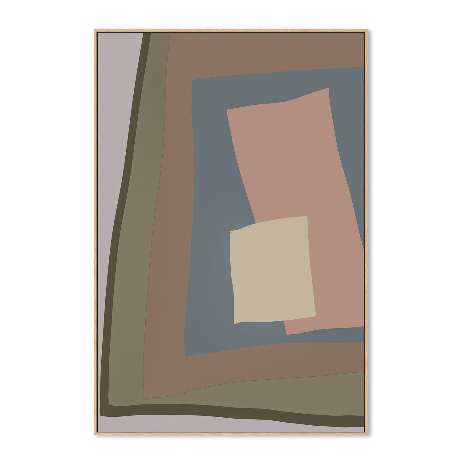 wall-art-print-canvas-poster-framed-Brown Cut Out, Style B , By JL Design-4
