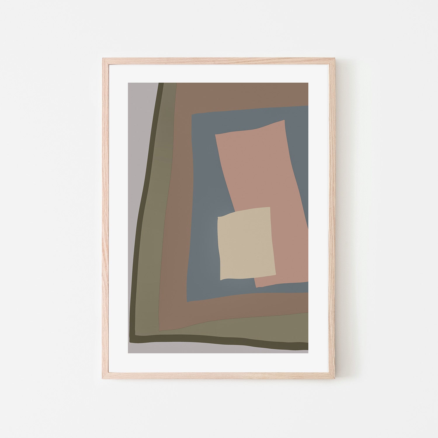 wall-art-print-canvas-poster-framed-Brown Cut Out, Style B , By JL Design-6