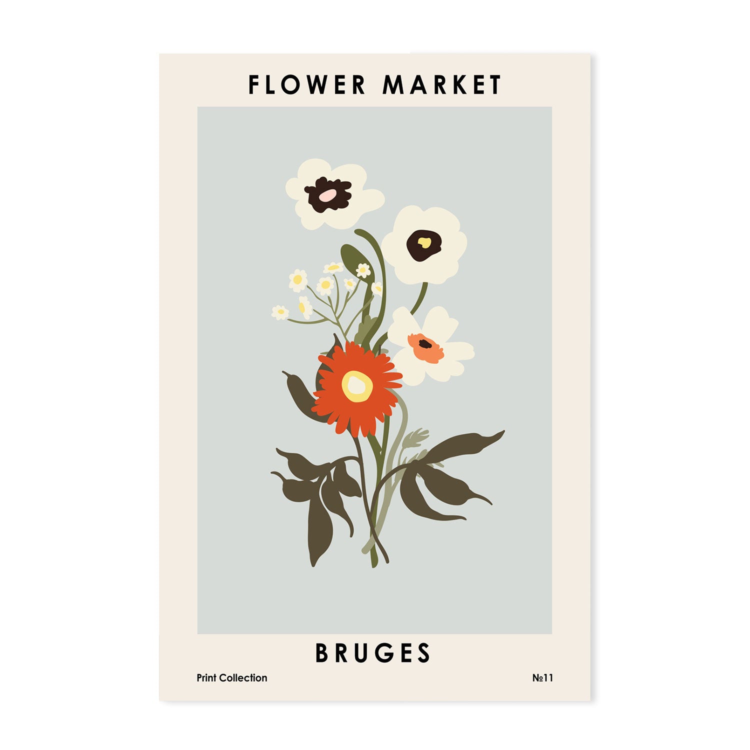 wall-art-print-canvas-poster-framed-Bruges Flower Market-GIOIA-WALL-ART