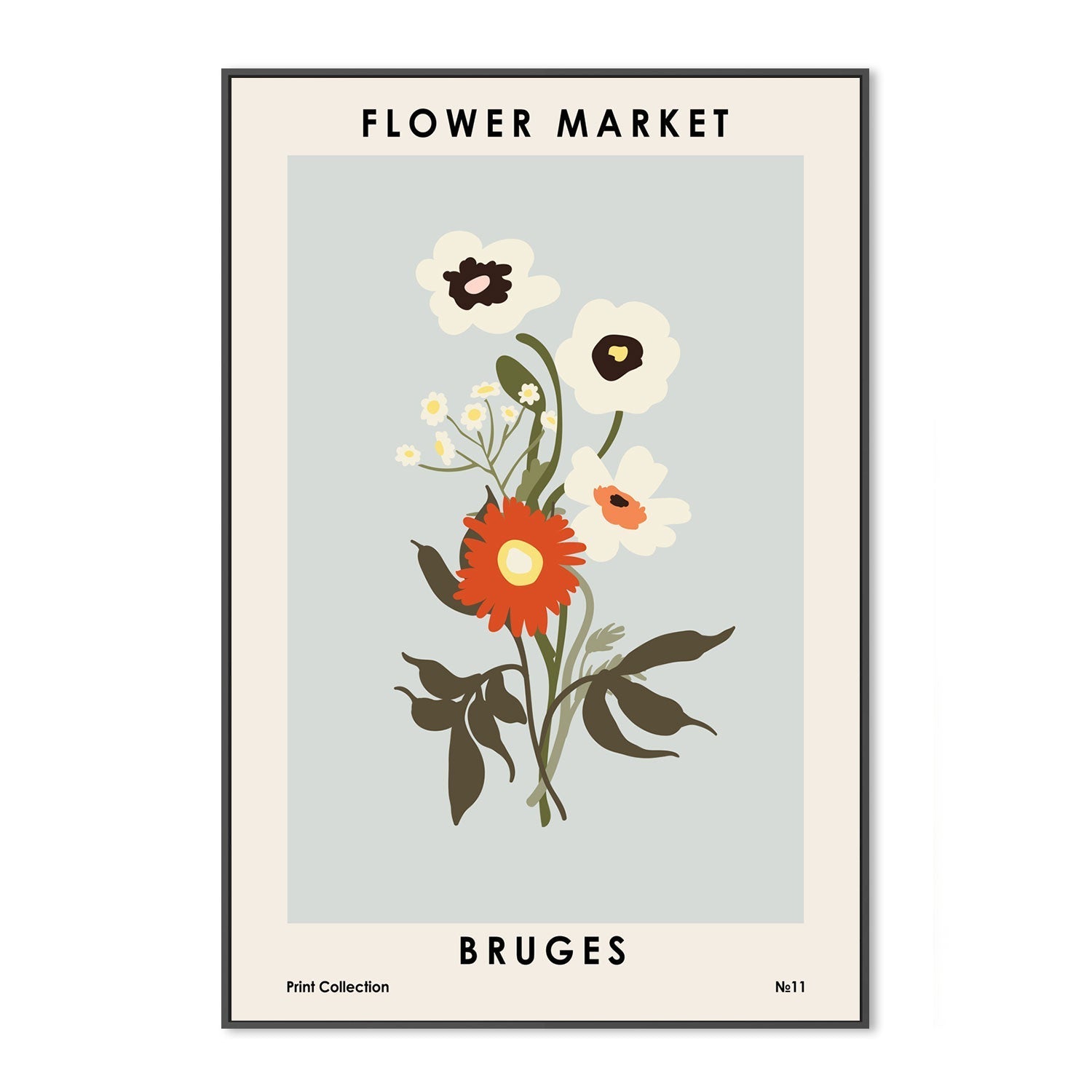 wall-art-print-canvas-poster-framed-Bruges Flower Market-GIOIA-WALL-ART