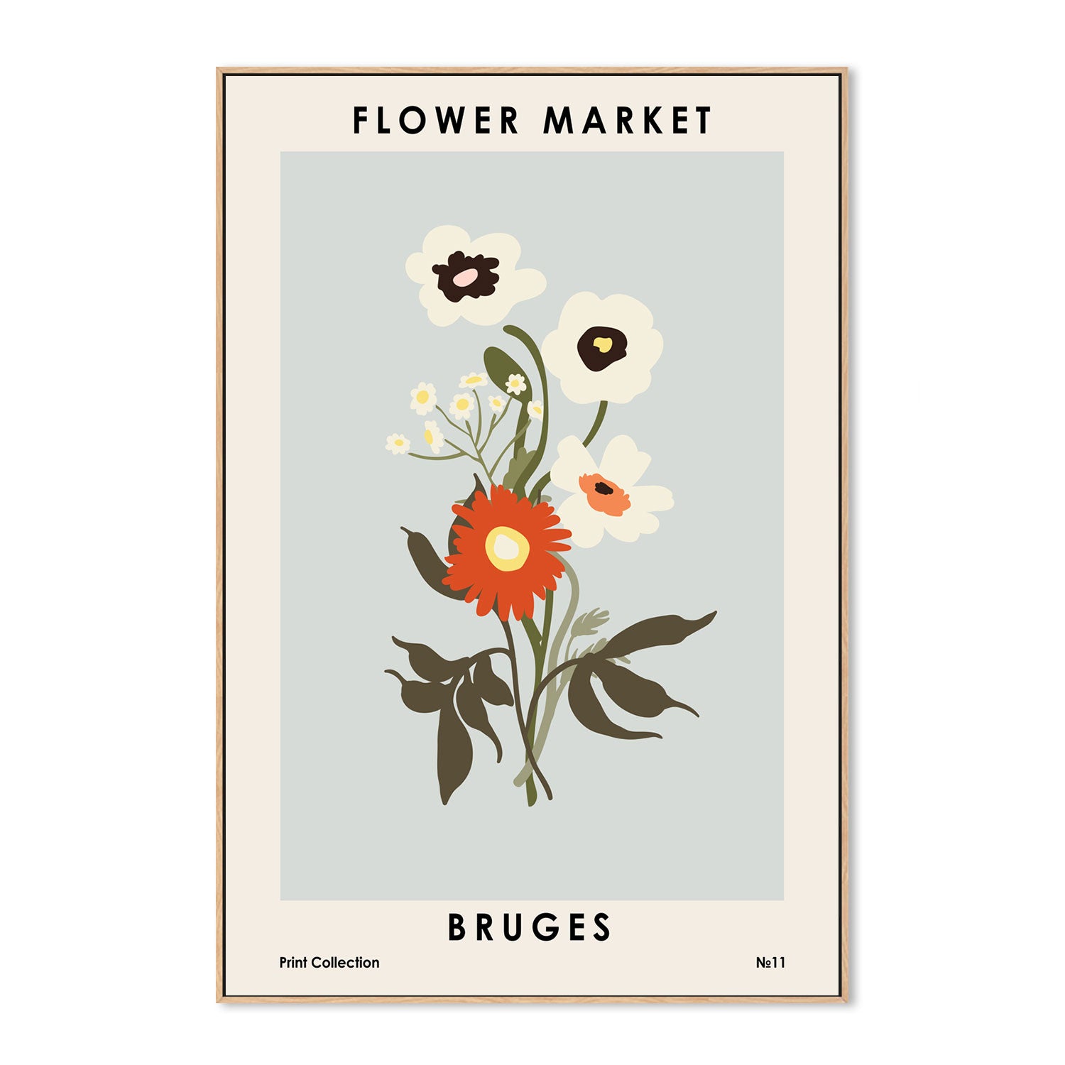 wall-art-print-canvas-poster-framed-Bruges Flower Market-GIOIA-WALL-ART