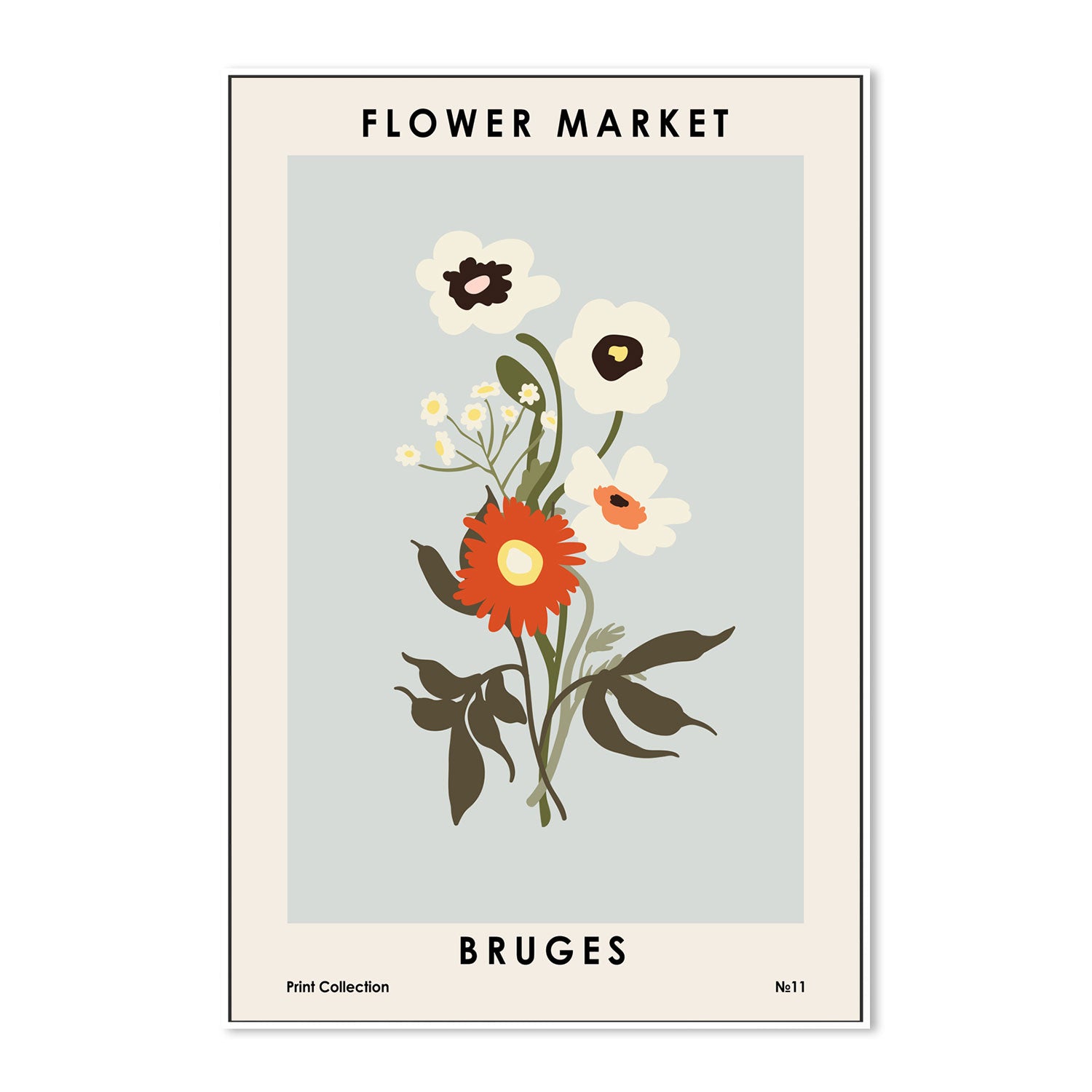 wall-art-print-canvas-poster-framed-Bruges Flower Market-GIOIA-WALL-ART