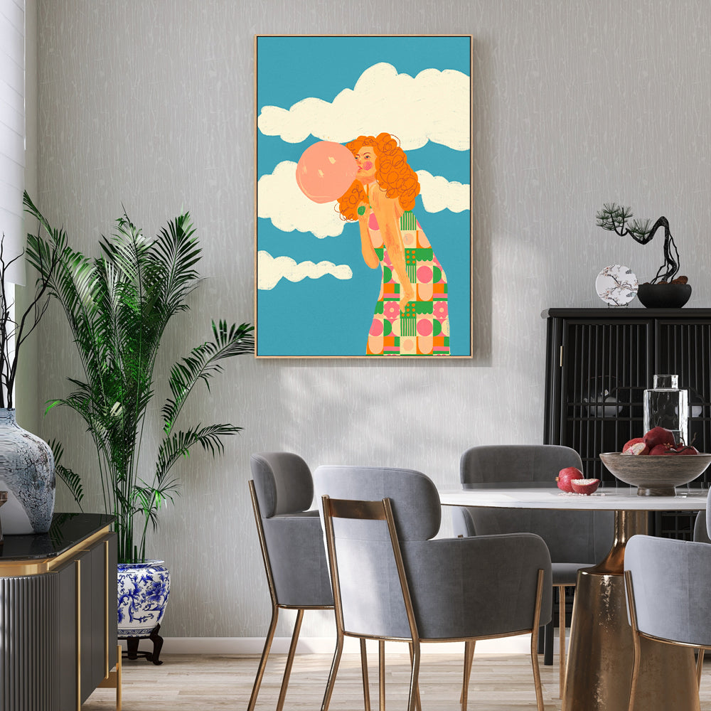 wall-art-print-canvas-poster-framed-Bubble Gum , By Gigi Rosado-GIOIA-WALL-ART