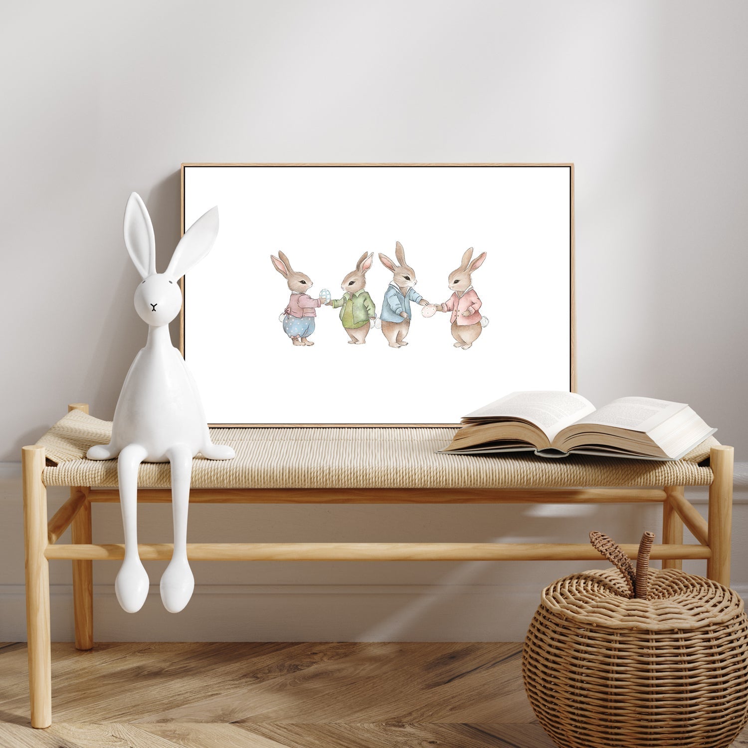wall-art-print-canvas-poster-framed-Bunnies , By Leah Straatsma-7