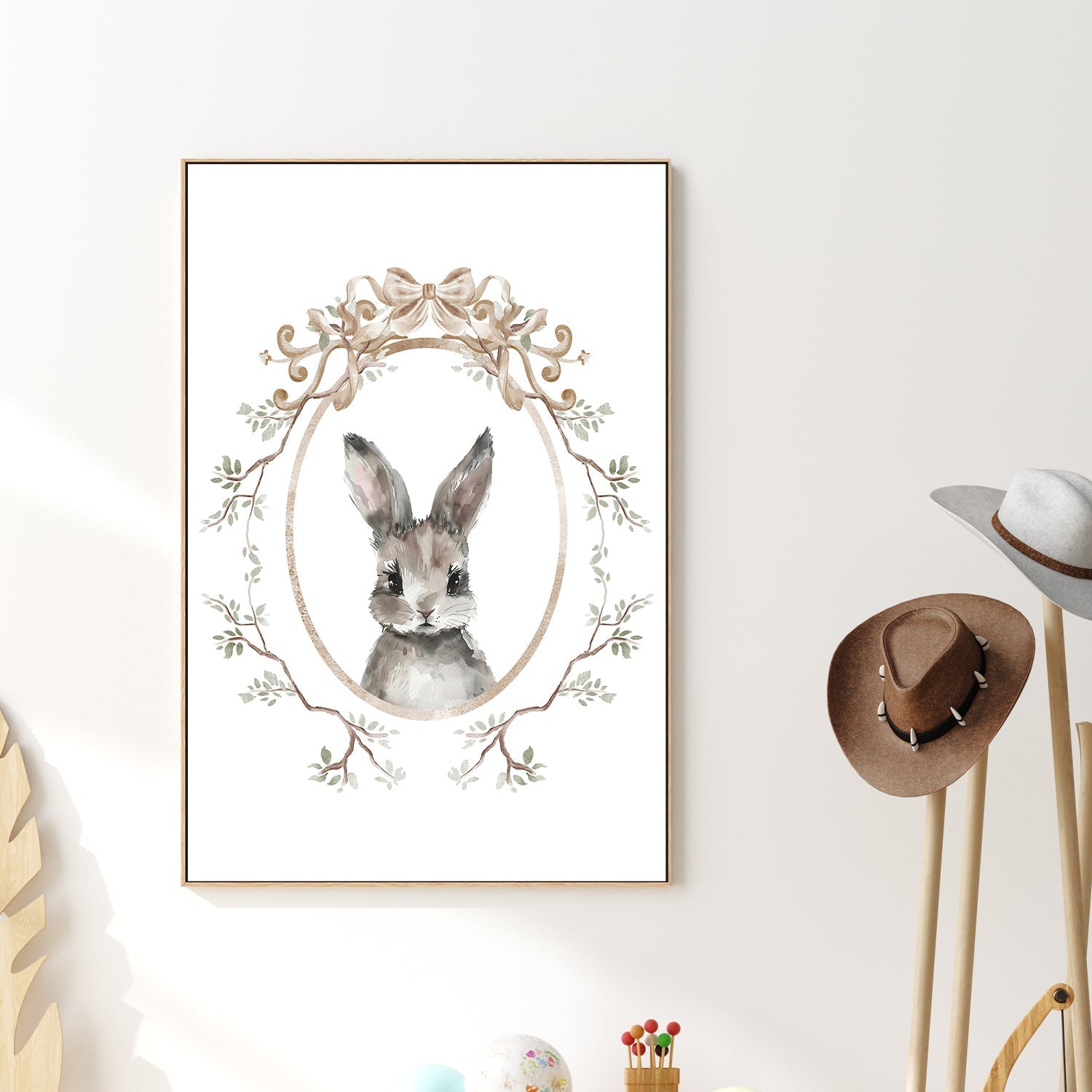 wall-art-print-canvas-poster-framed-Bunny , By At Viv Home Prints-2